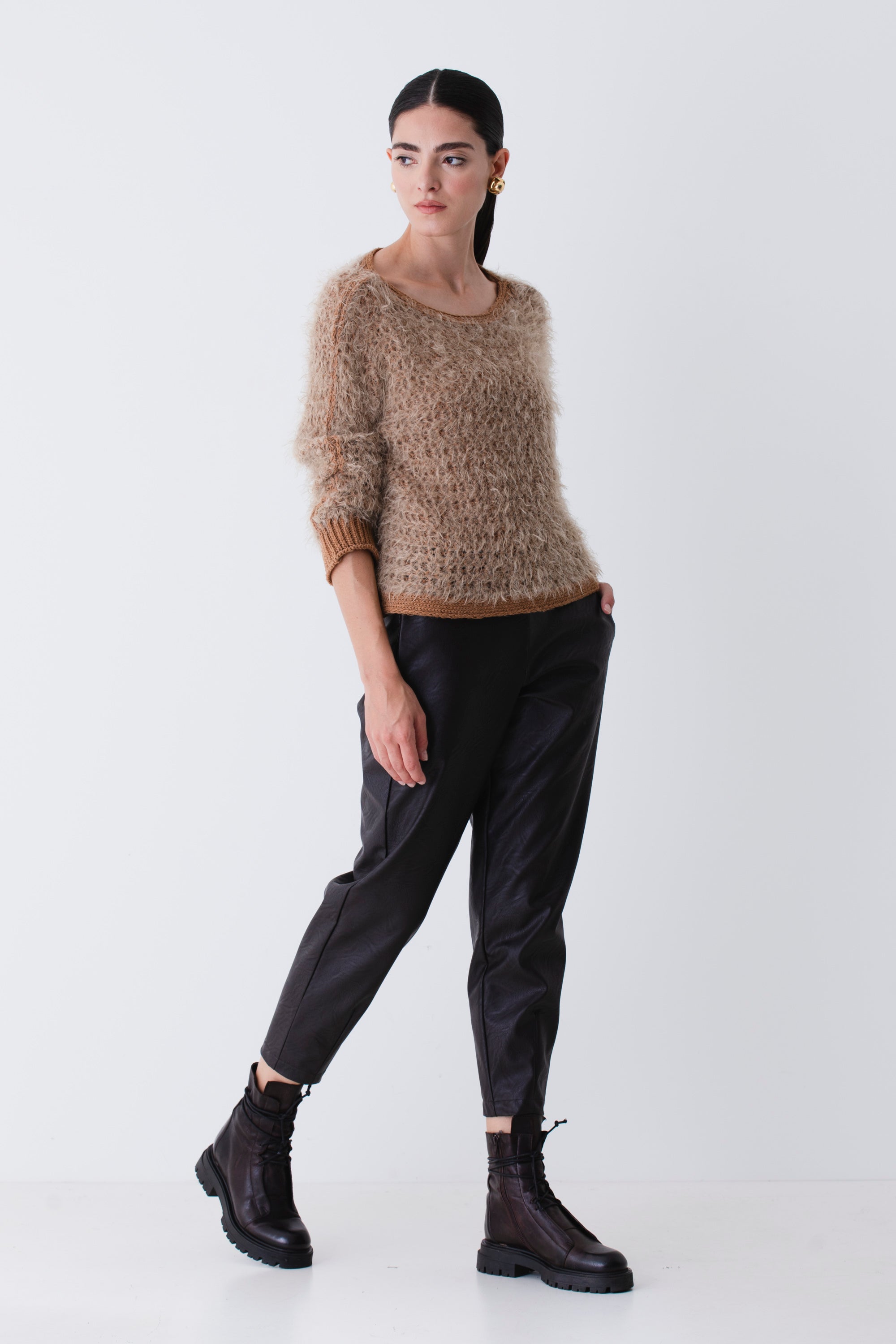 Pullover in maglia effetto pelliccia - FW26