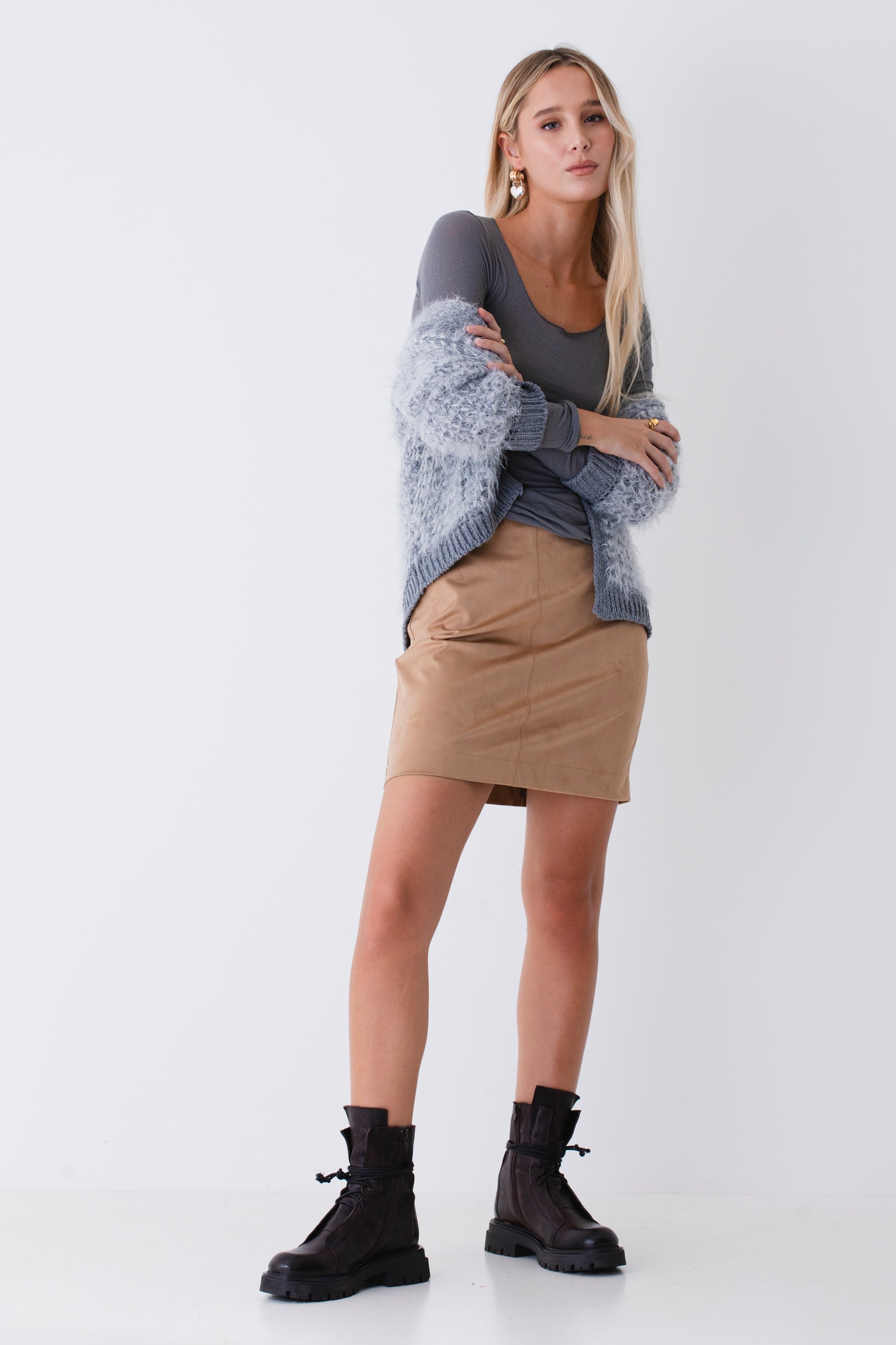 Giacca in maglia effetto pelliccia - FW26