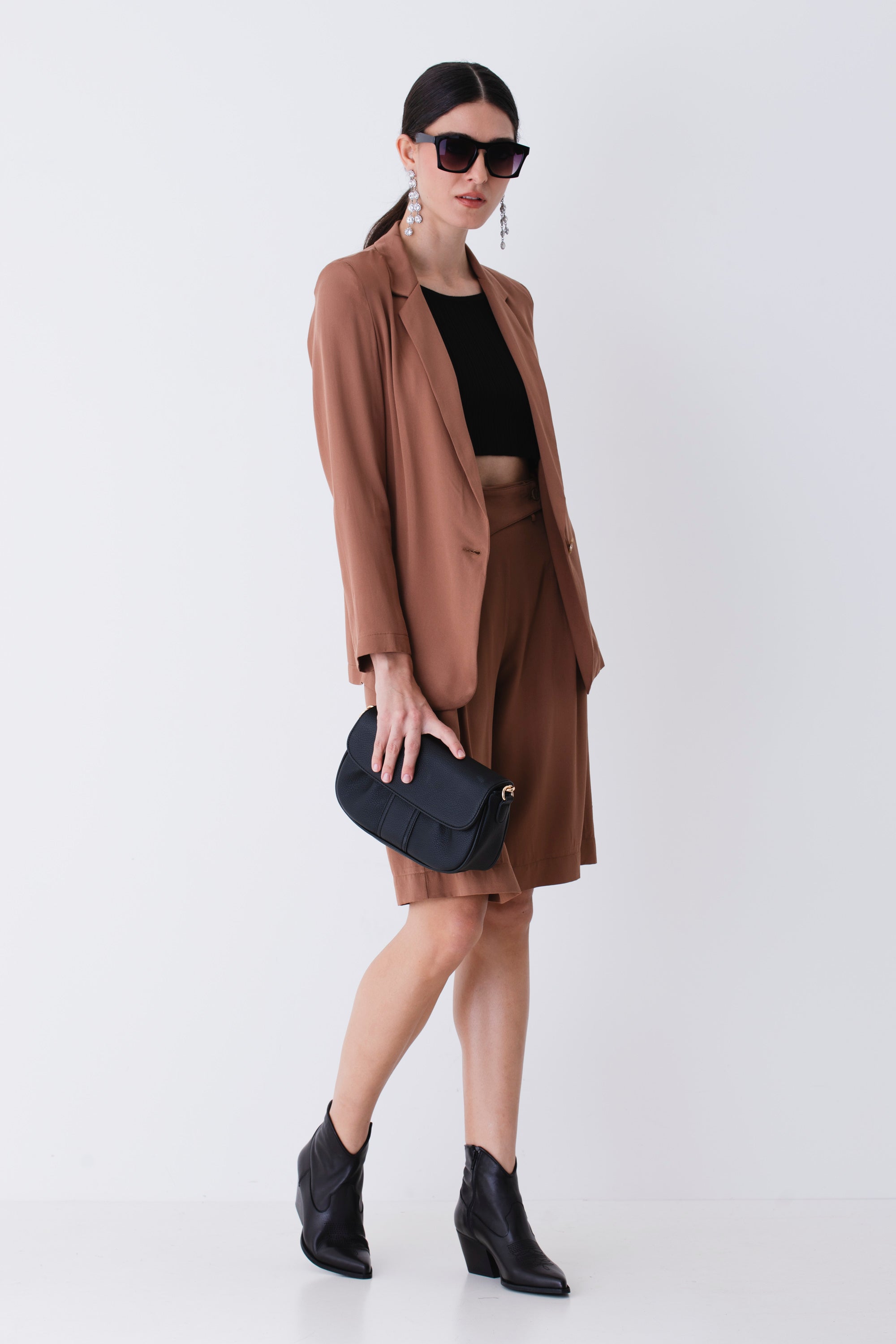 Blazer ad un petto in viscosa - PE25