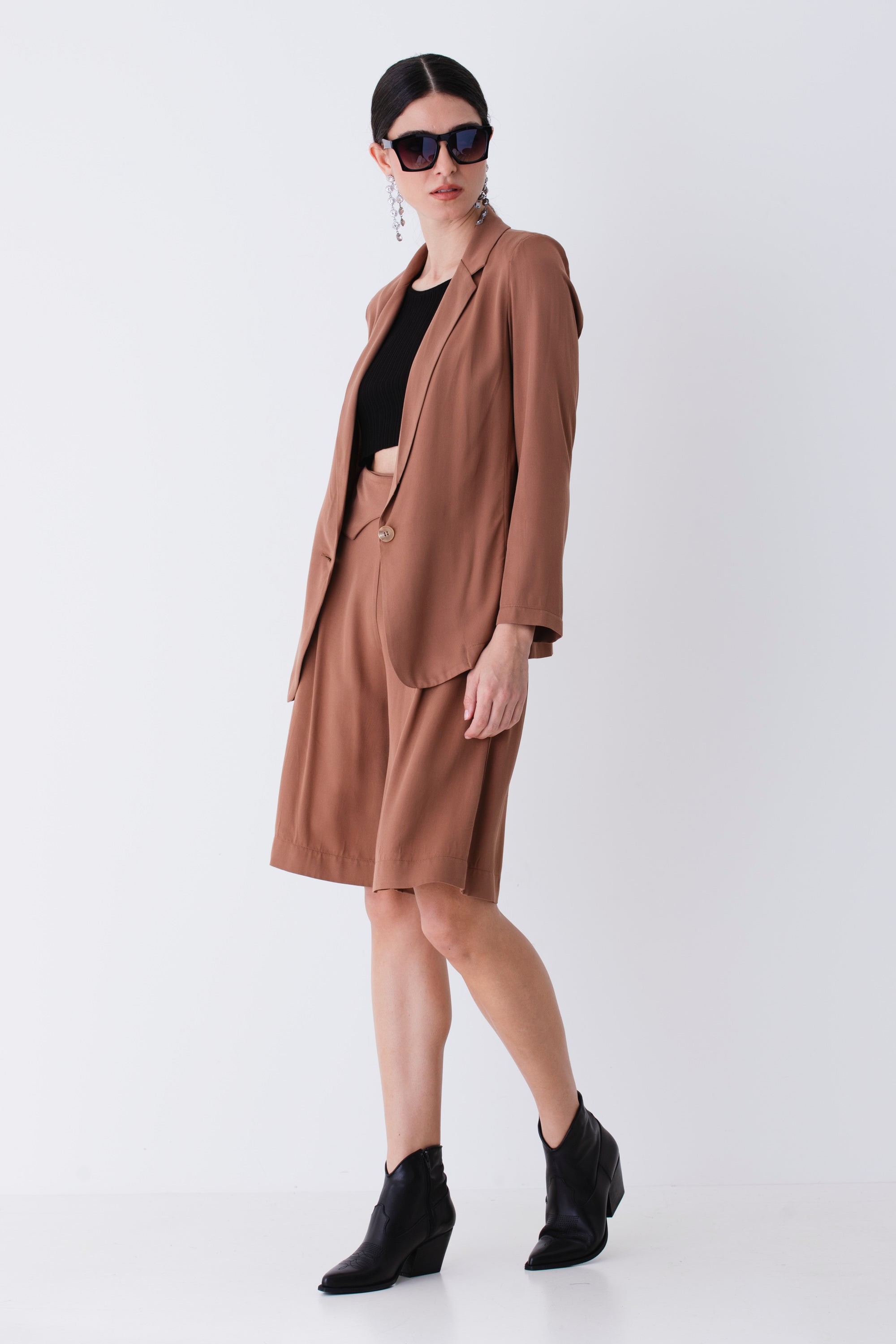 Blazer ad un petto in viscosa - PE25