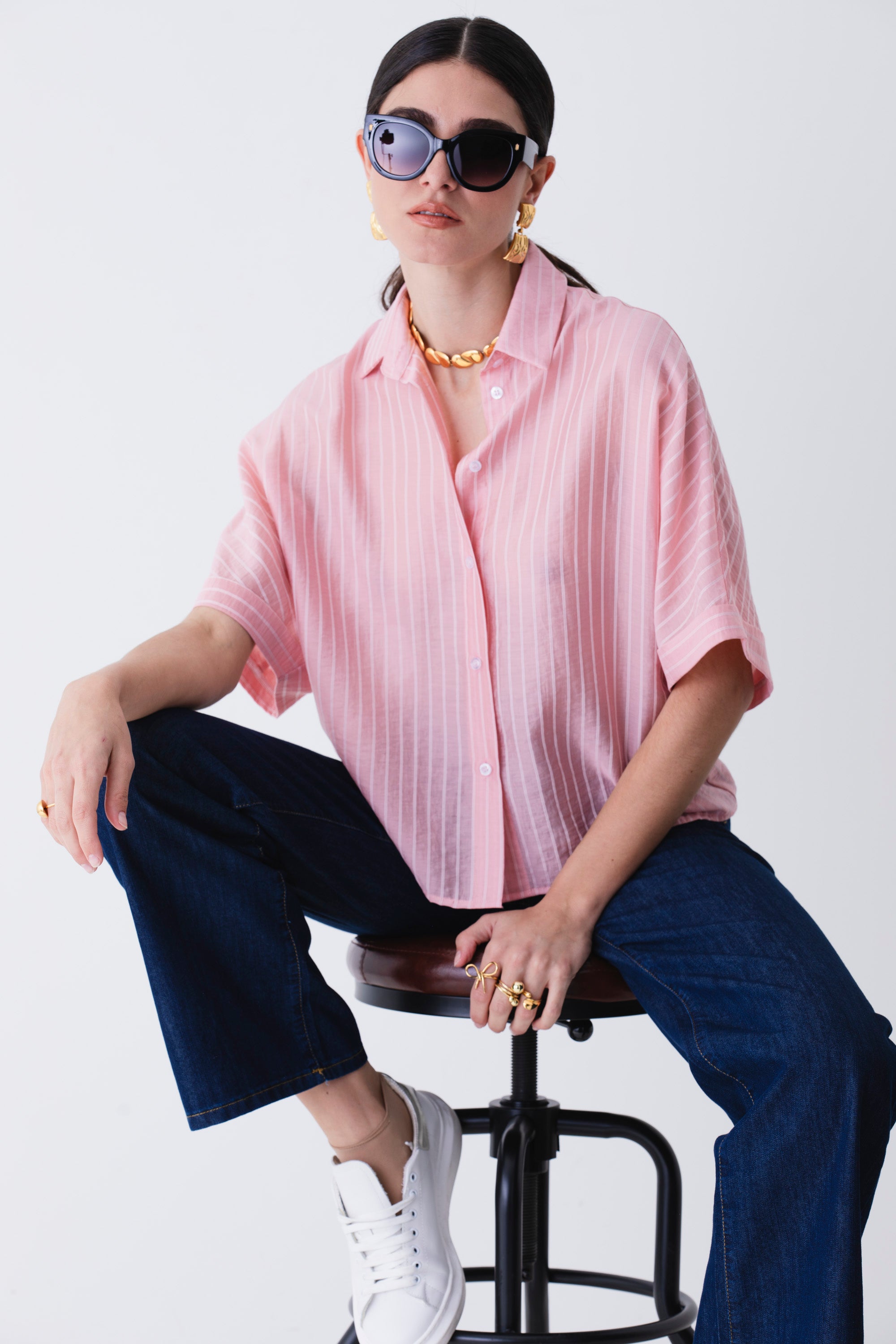 Camicia bacchettata in lyocell - PE25
