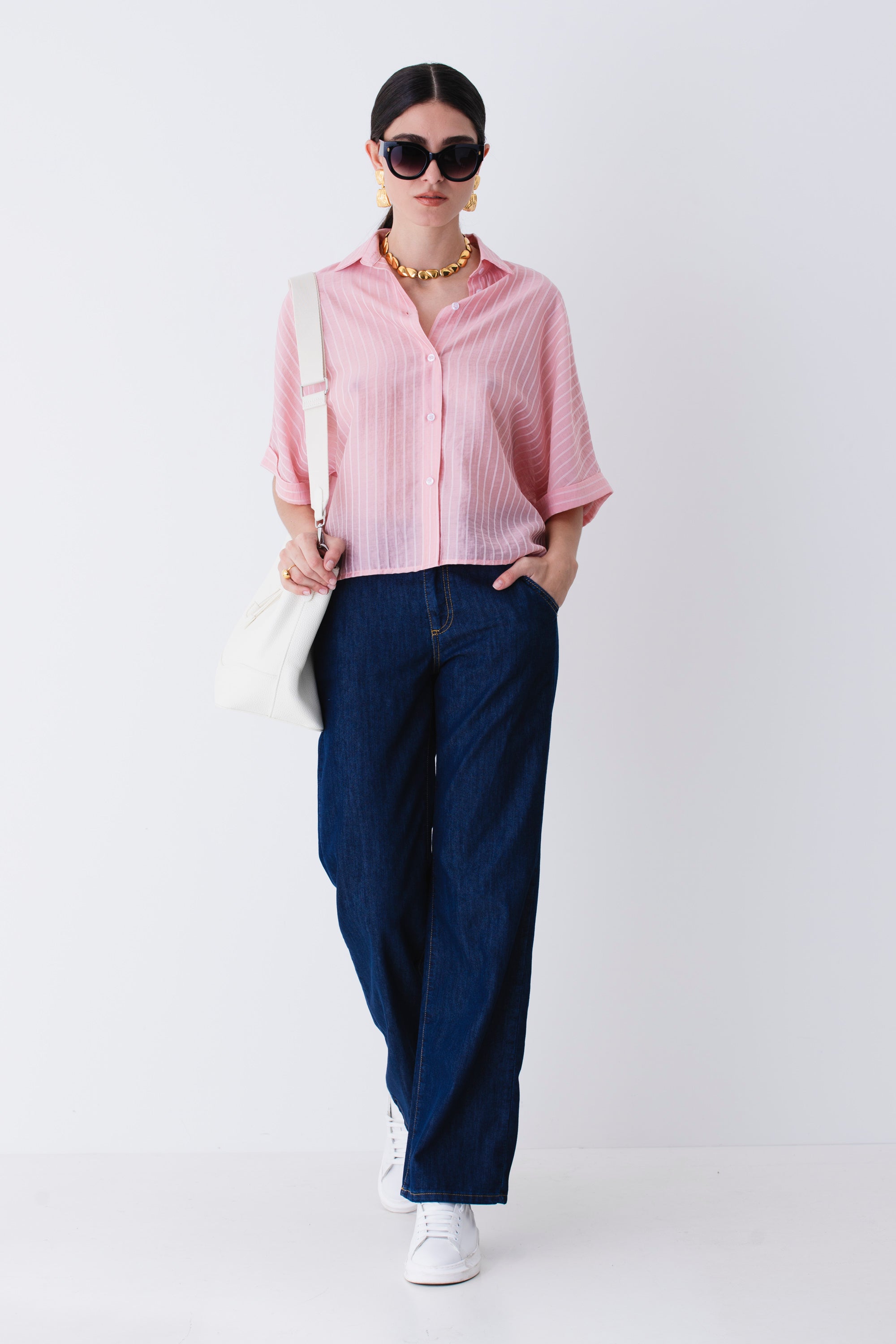 Camicia bacchettata in lyocell - PE25