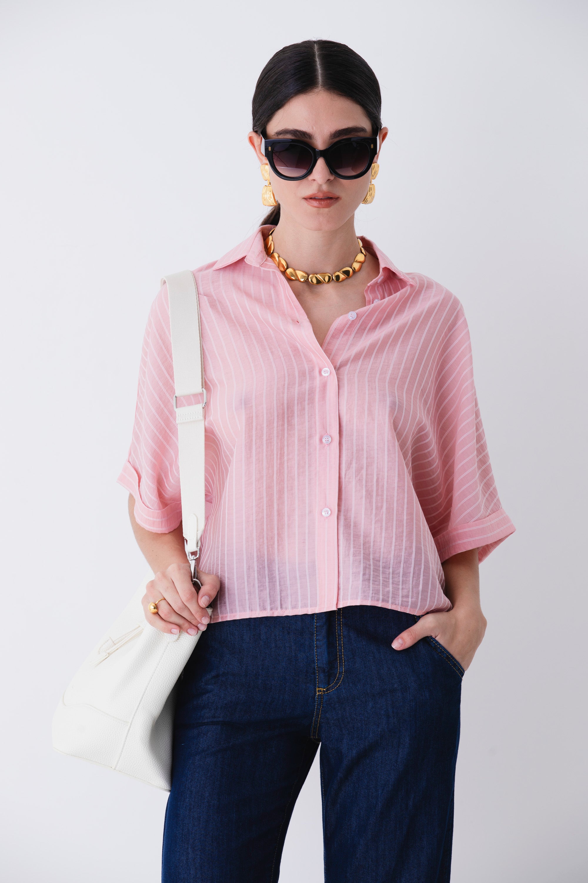 Camicia bacchettata in lyocell - PE25