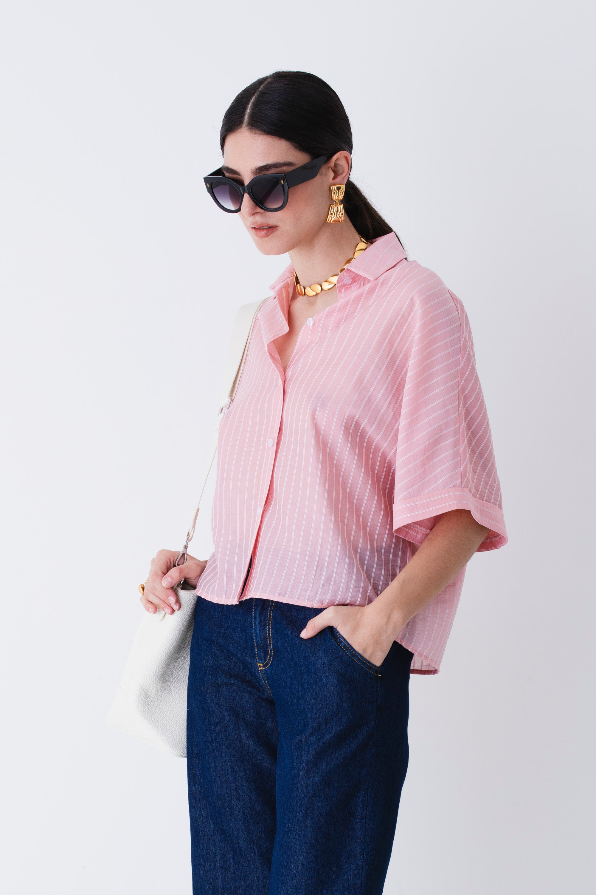 Camicia bacchettata in lyocell - PE25
