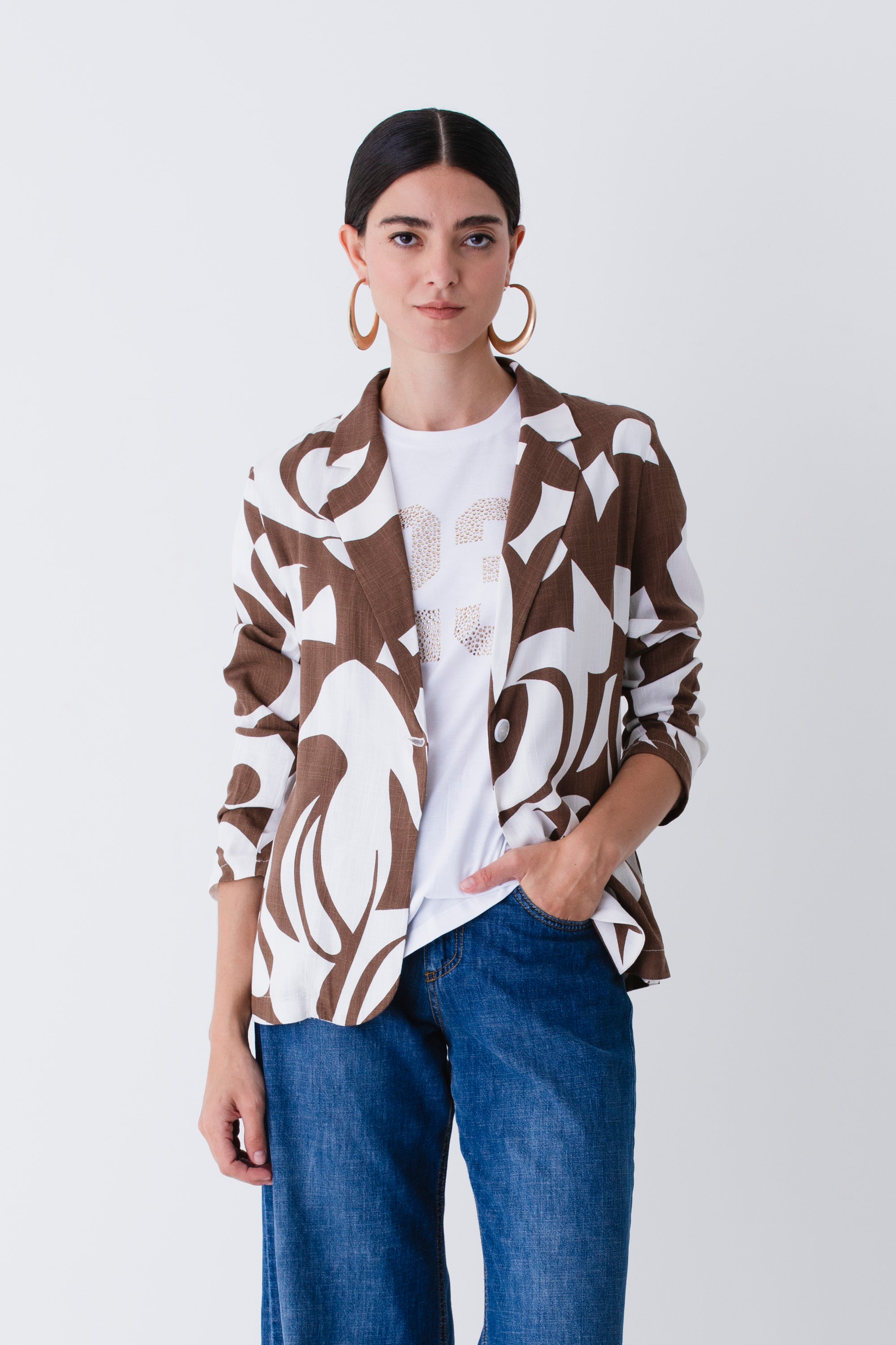 Camicia in viscosa fantasia floreale - PE25