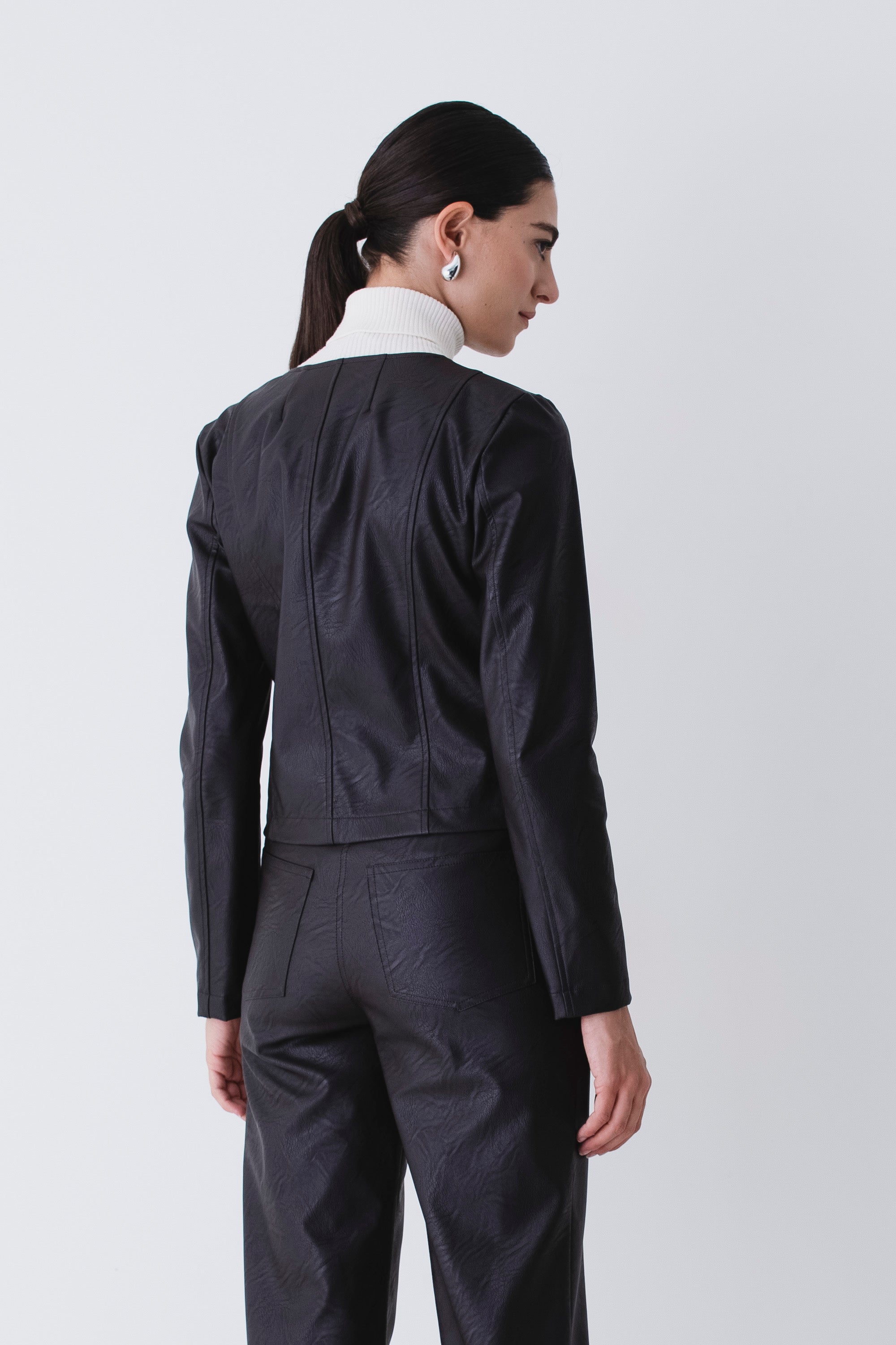Giacca chiodo in similpelle - FW26