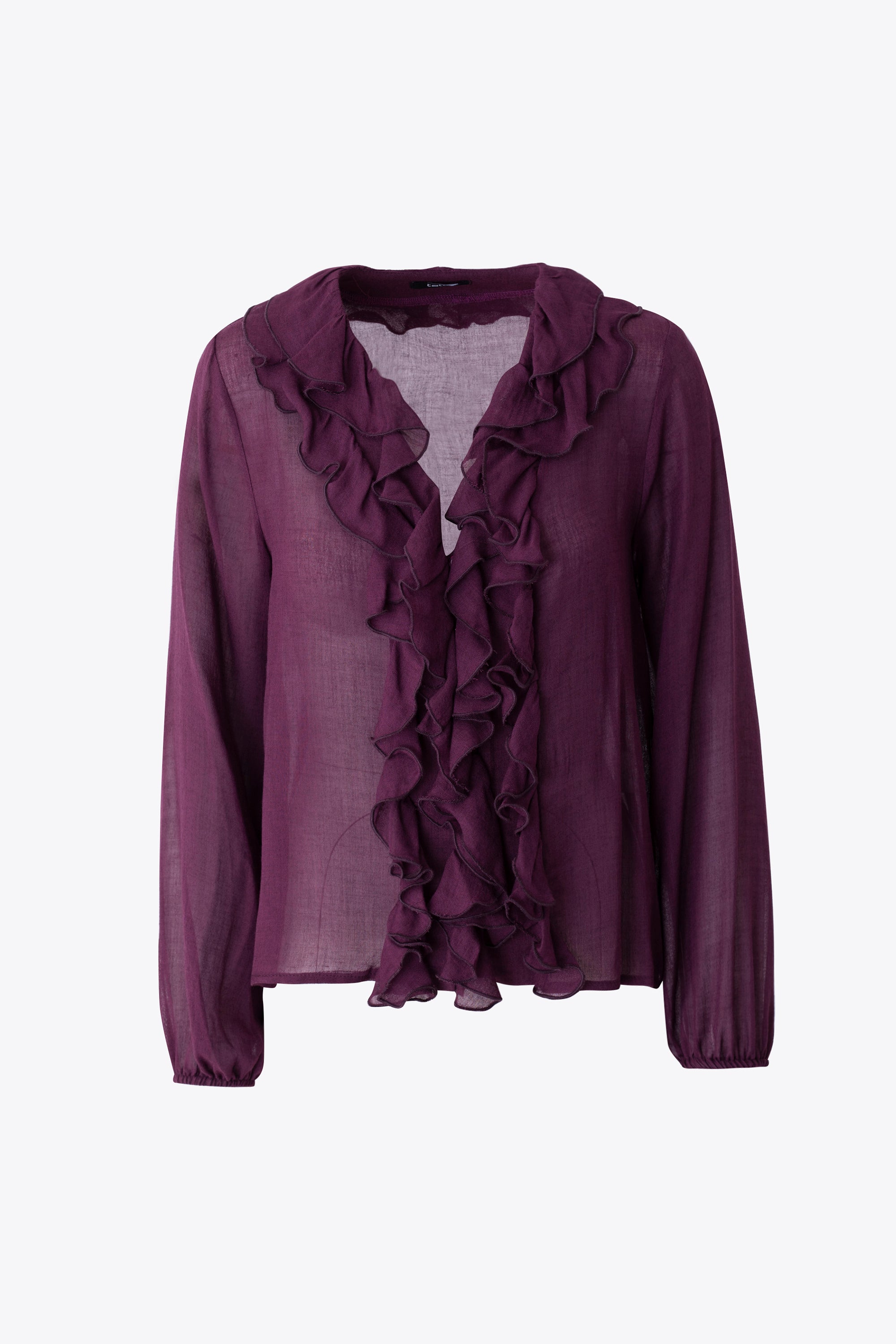 Camicia con rouches in garza di lana - FW26