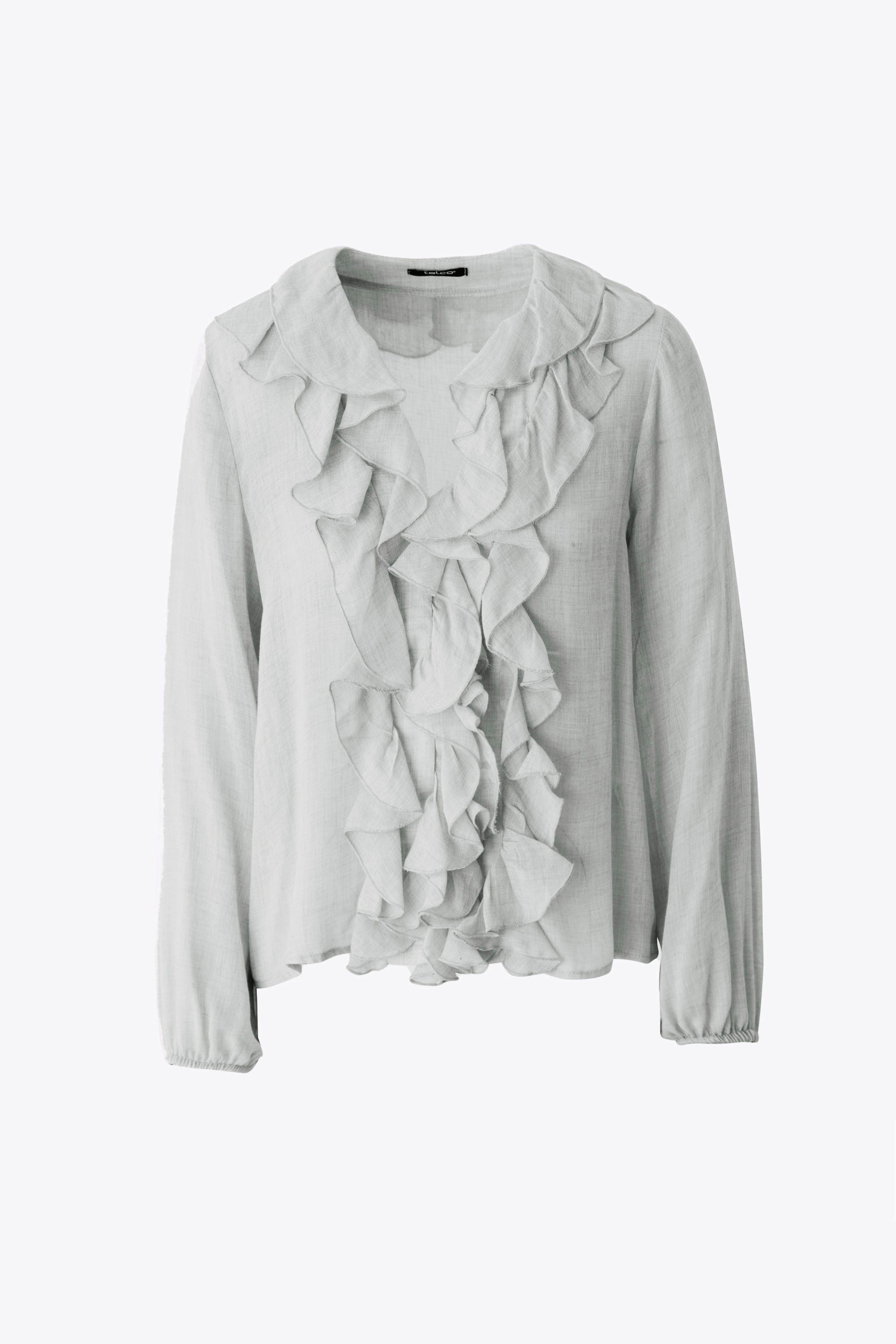 Camicia con rouches in garza di lana - FW26