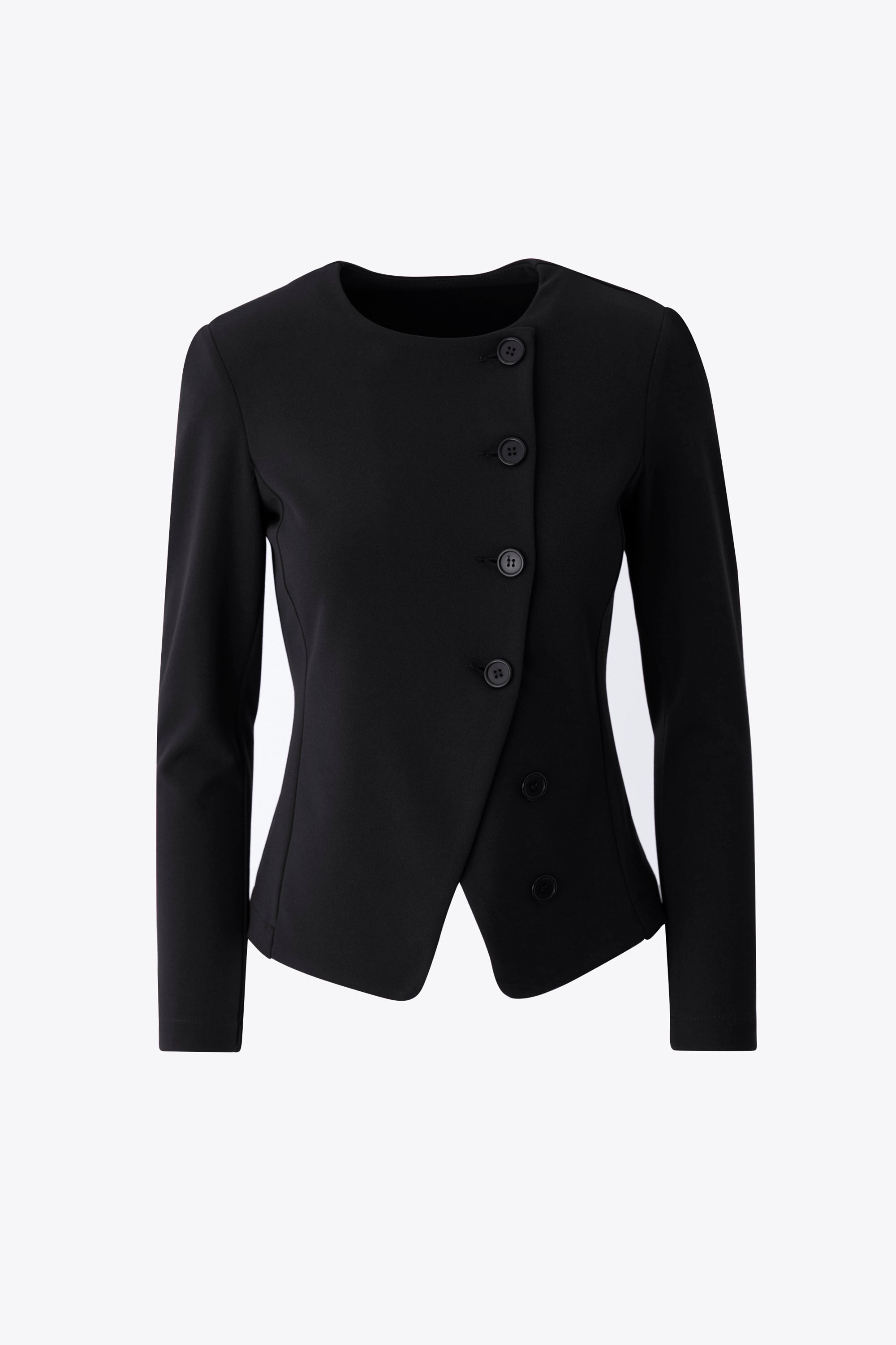 Giacca con bottoni obliqui in scuba crepe - FW26
