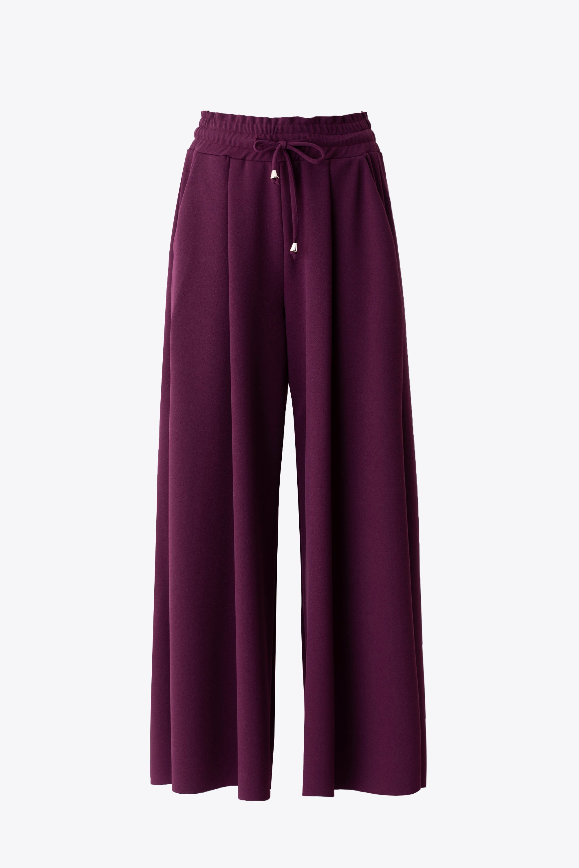 Pantalone palazzo con elastico in scuba crepe - FW26