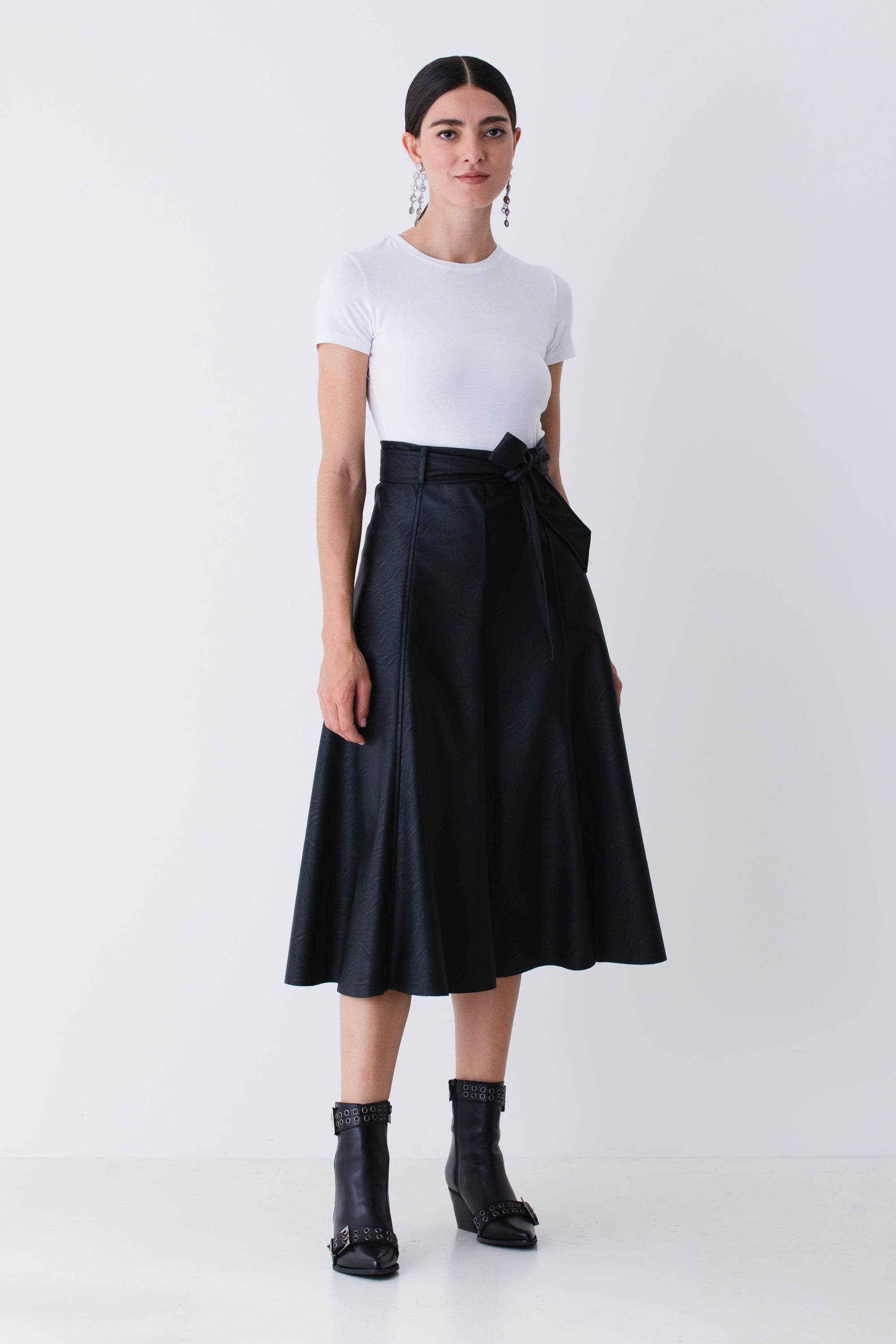 Gonna a ruota in similpelle - FW26