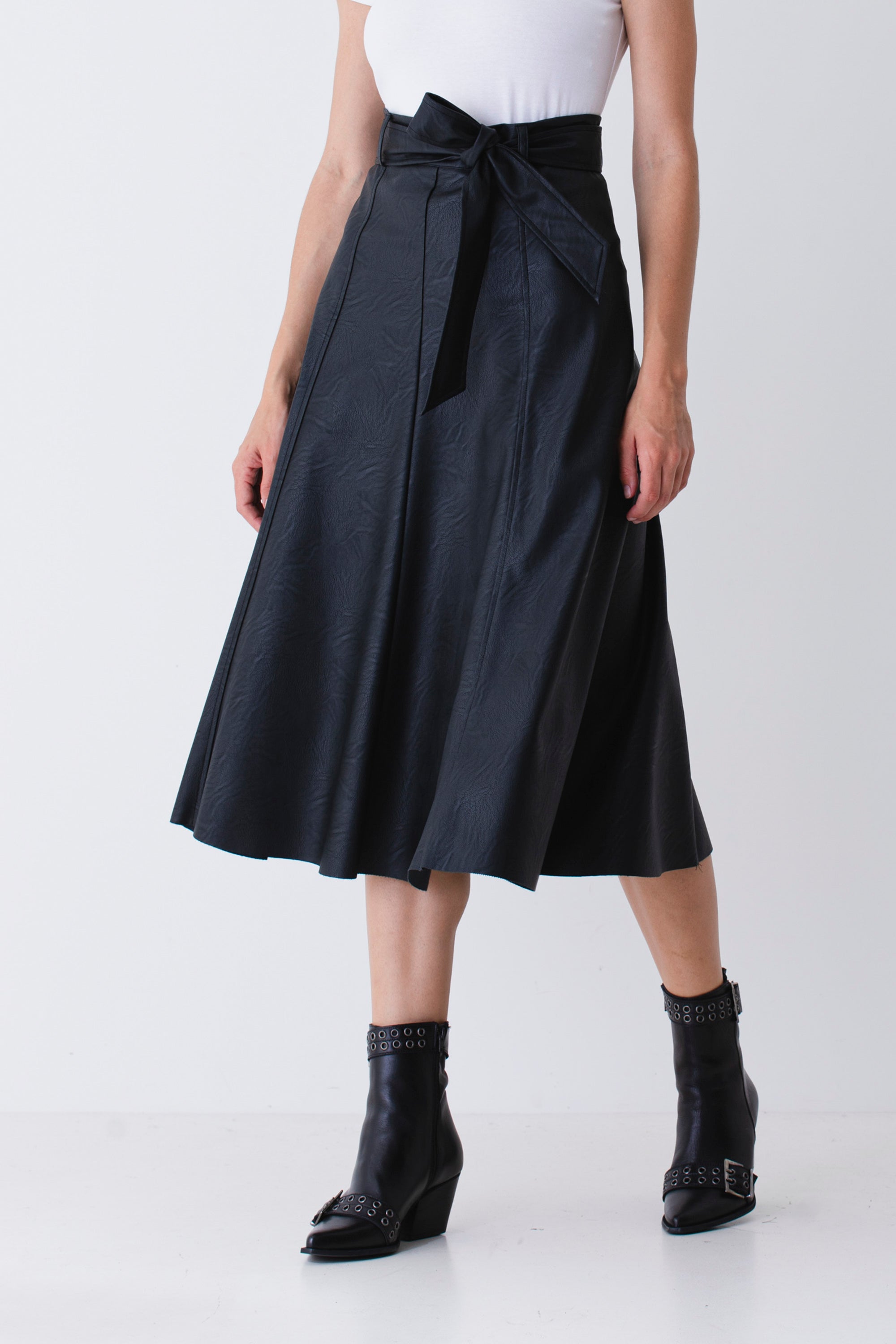 Gonna a ruota in similpelle - FW26