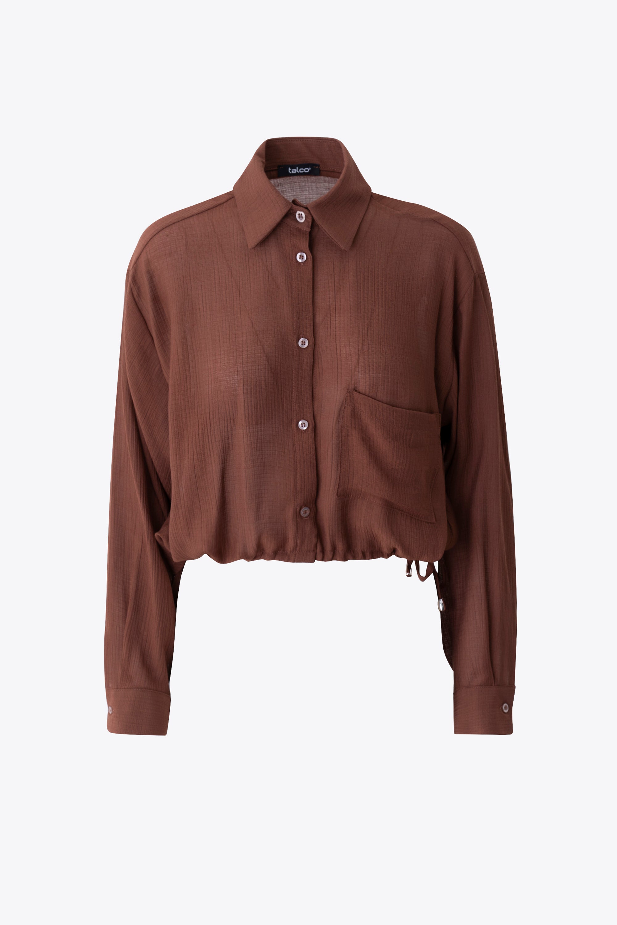 Camicia crop in viscosa - PE25