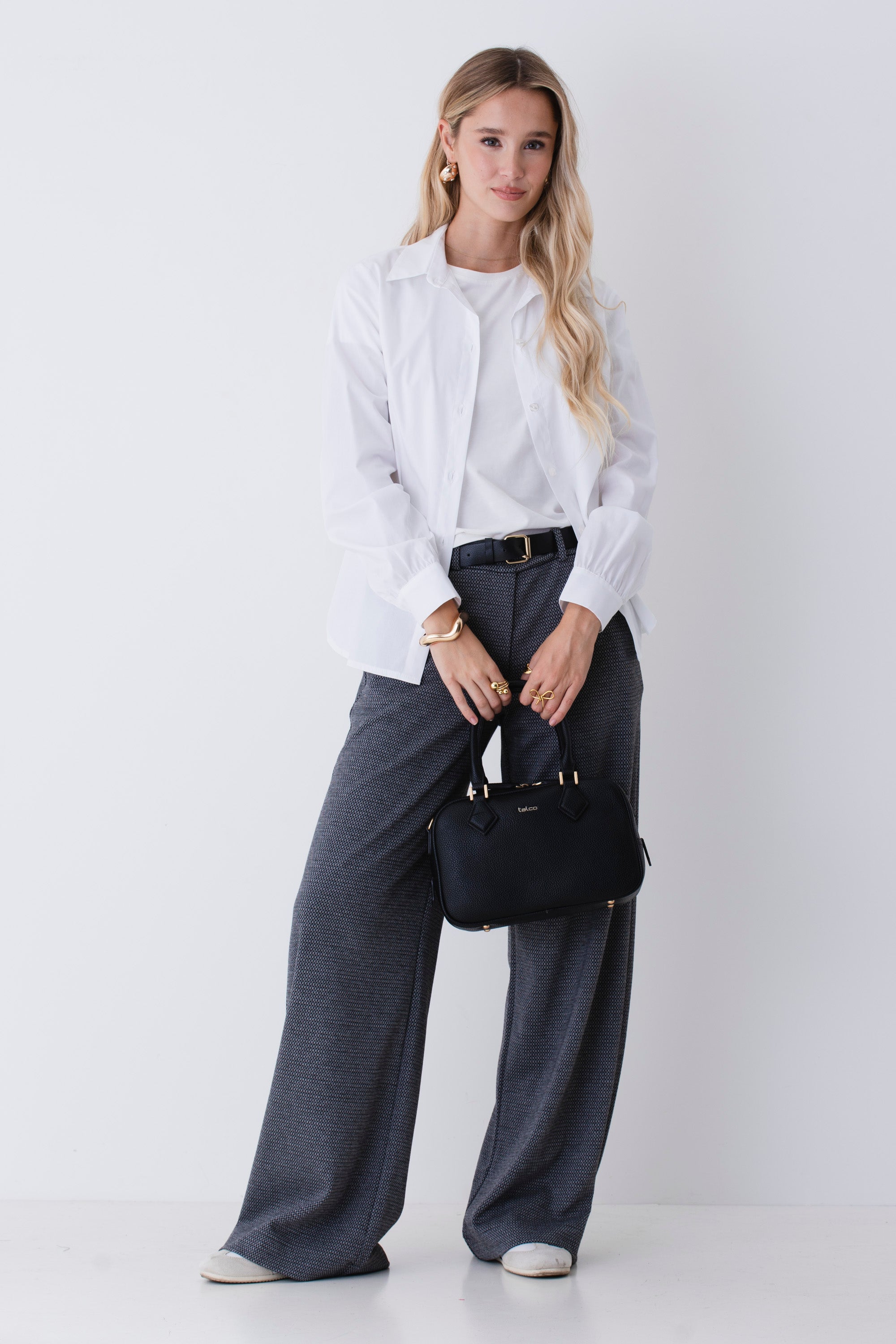 Pantalone palazzo fantasia geometrica - FW26
