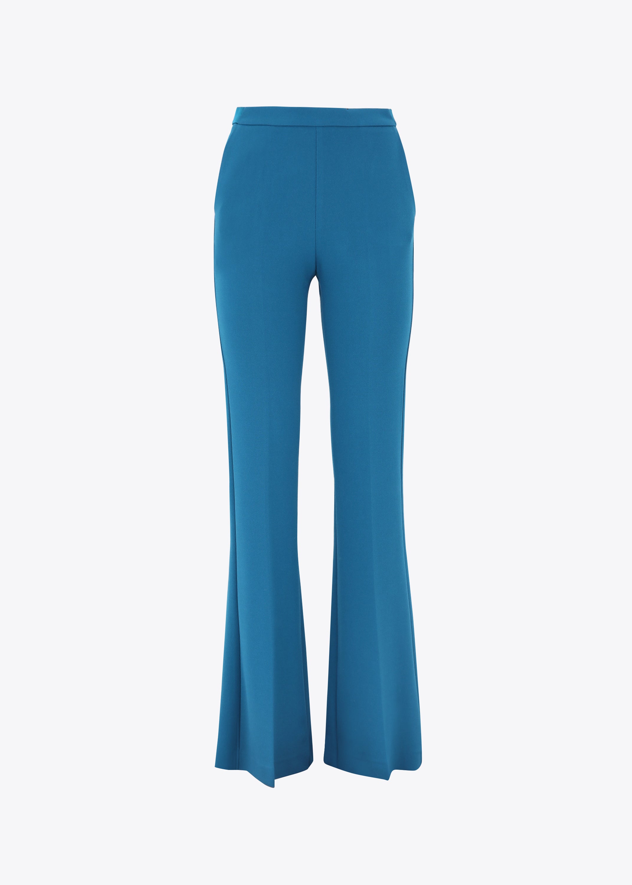 Pantalone a zampa in scuba crepe e raso - FW23