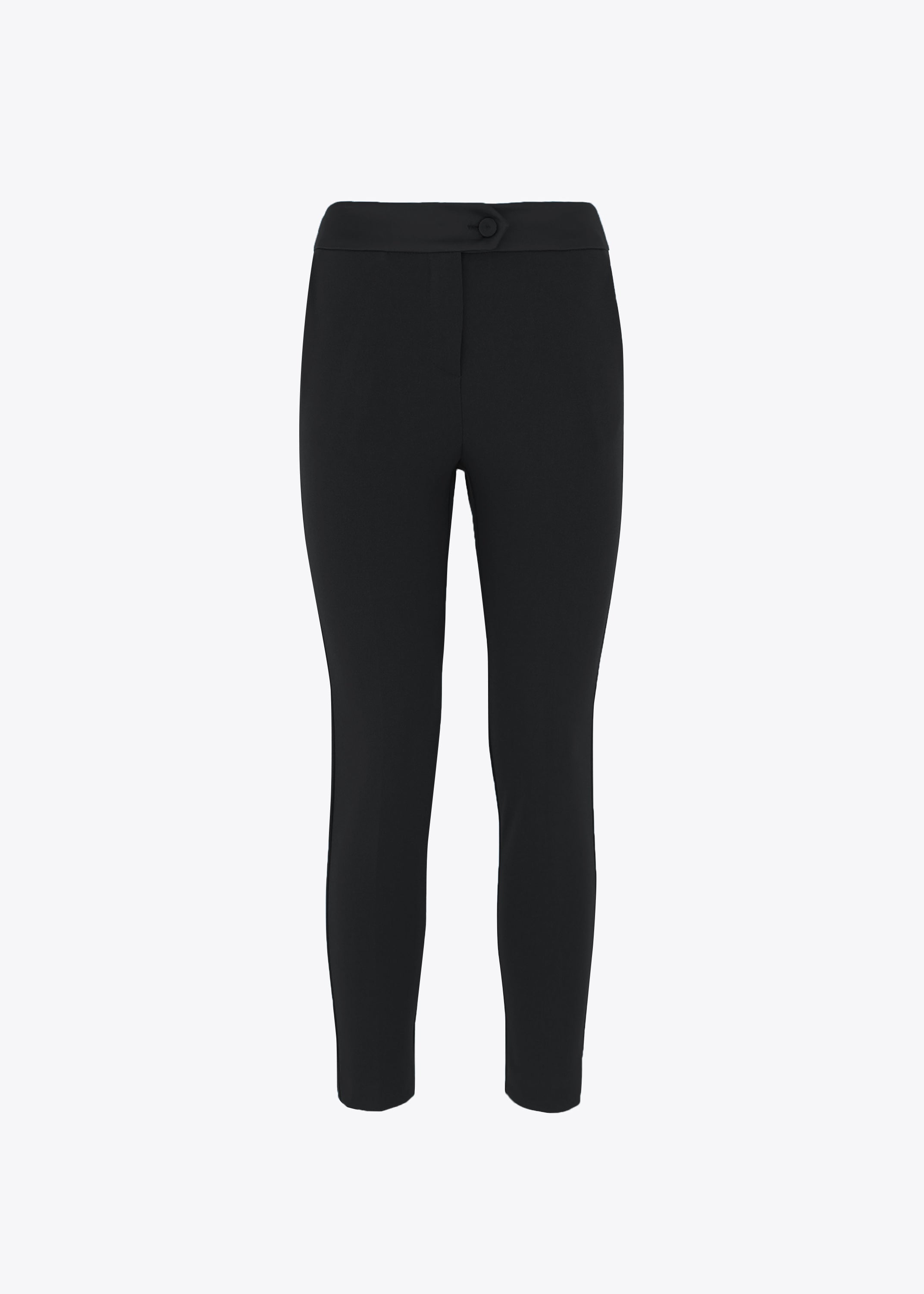 Pantalone dritto in scuba crepe e raso - FW23
