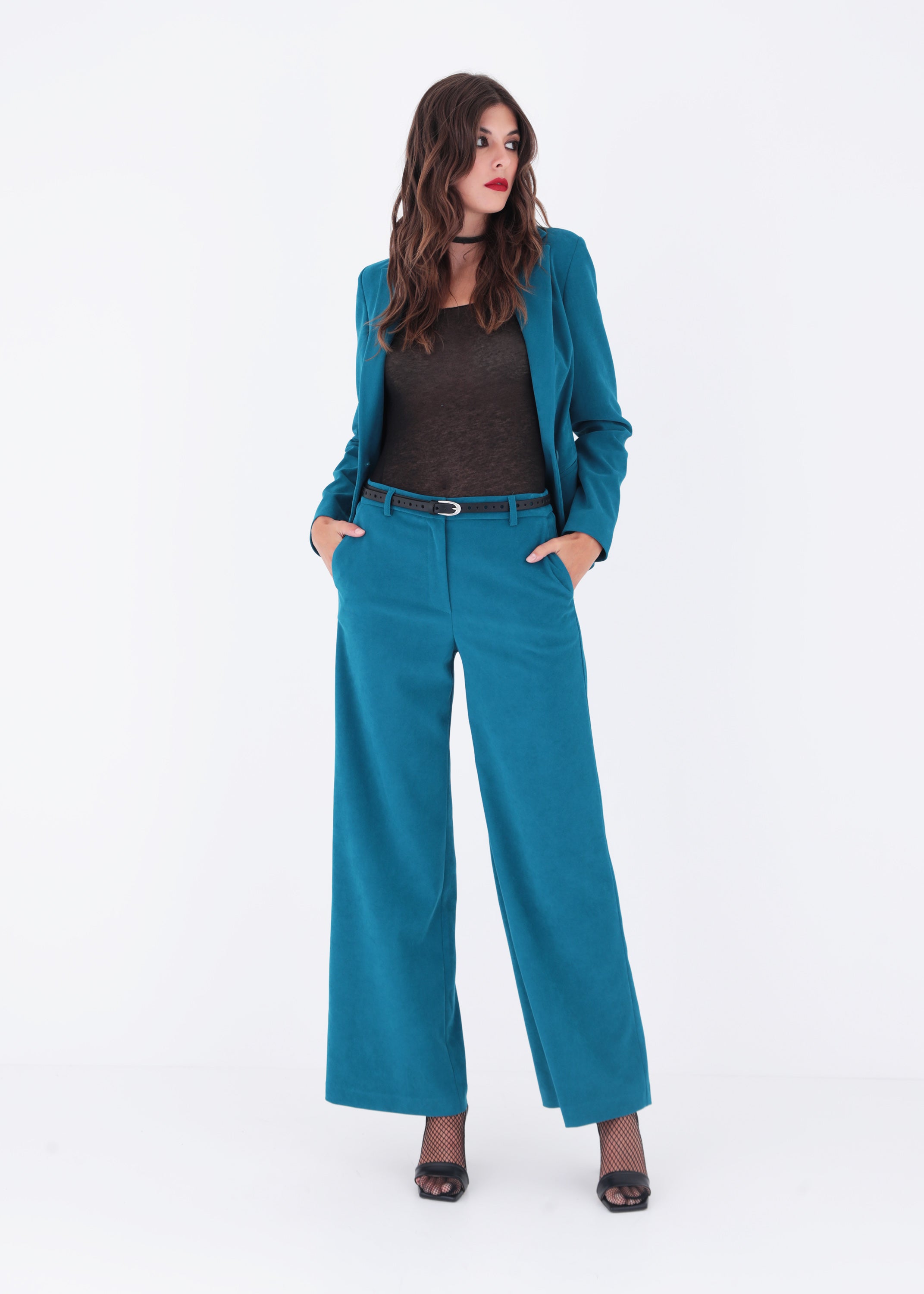 Giacca ad un petto in velluto - FW23