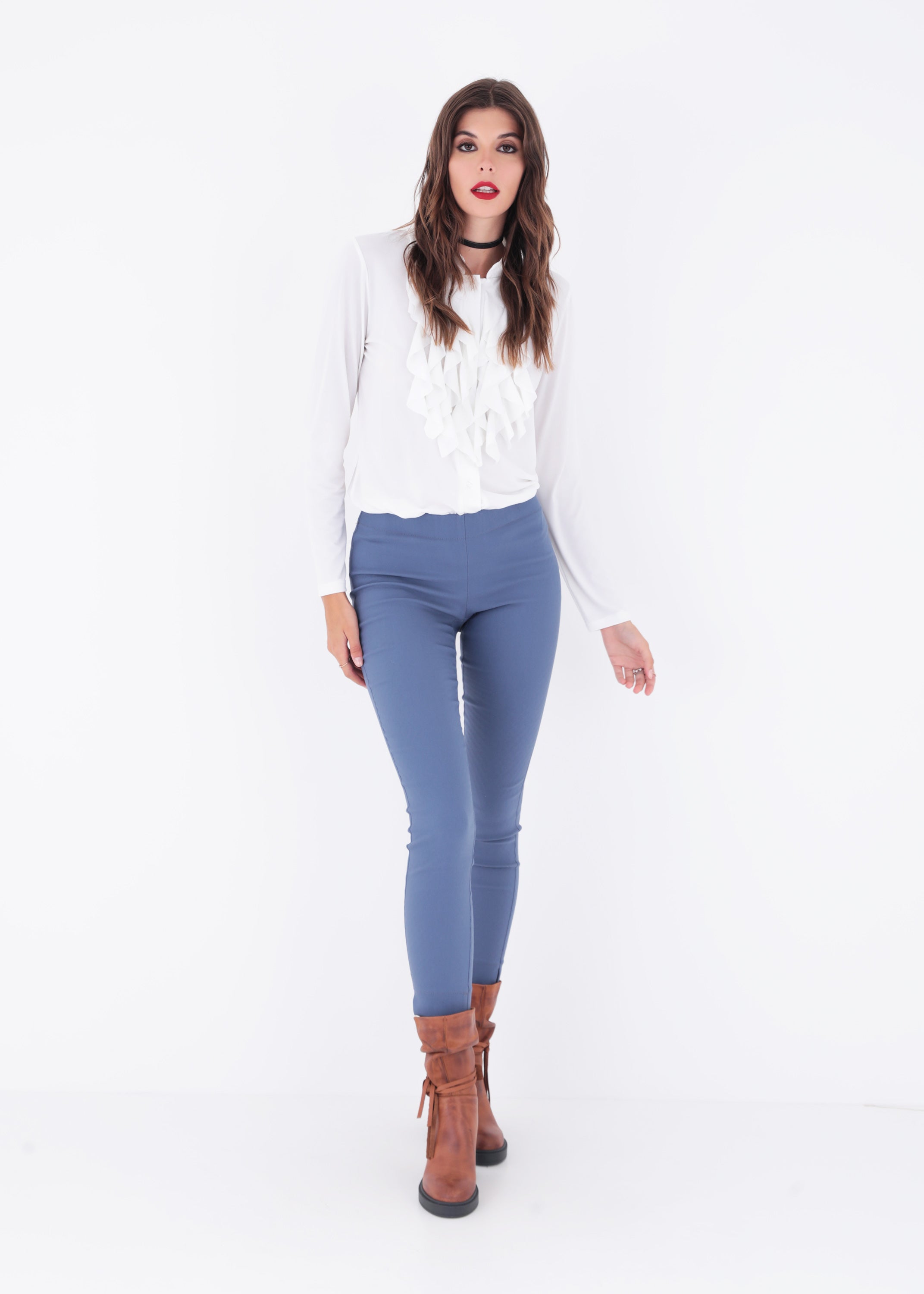 Pantaloni slim in bengalina stretch - FW23