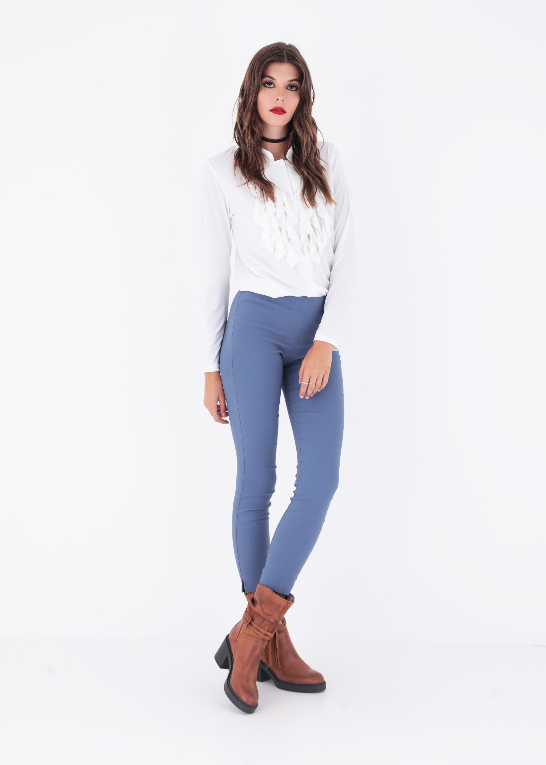 Pantaloni slim in bengalina stretch - FW23