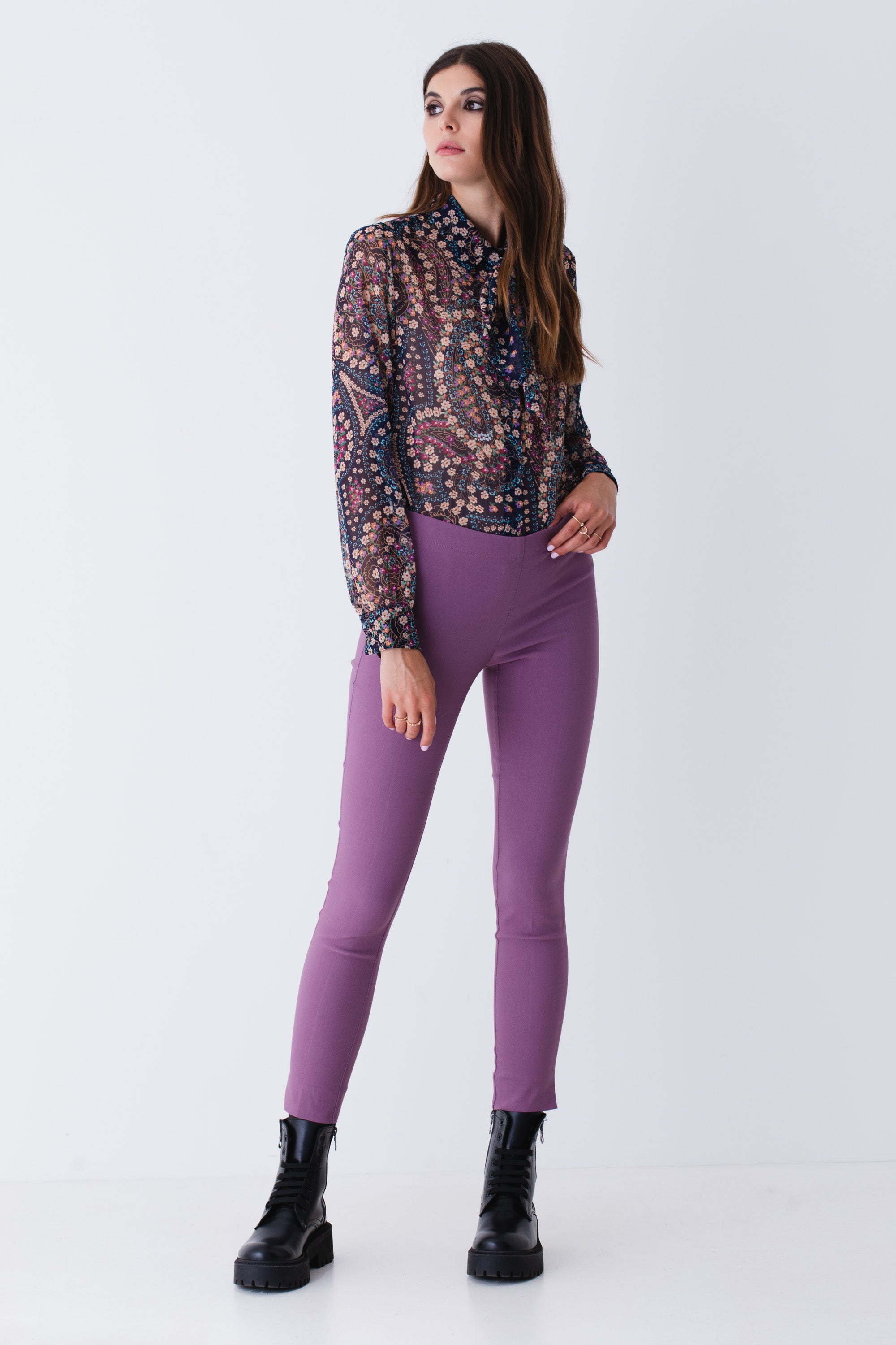 Pantaloni slim in bengalina stretch - FW25