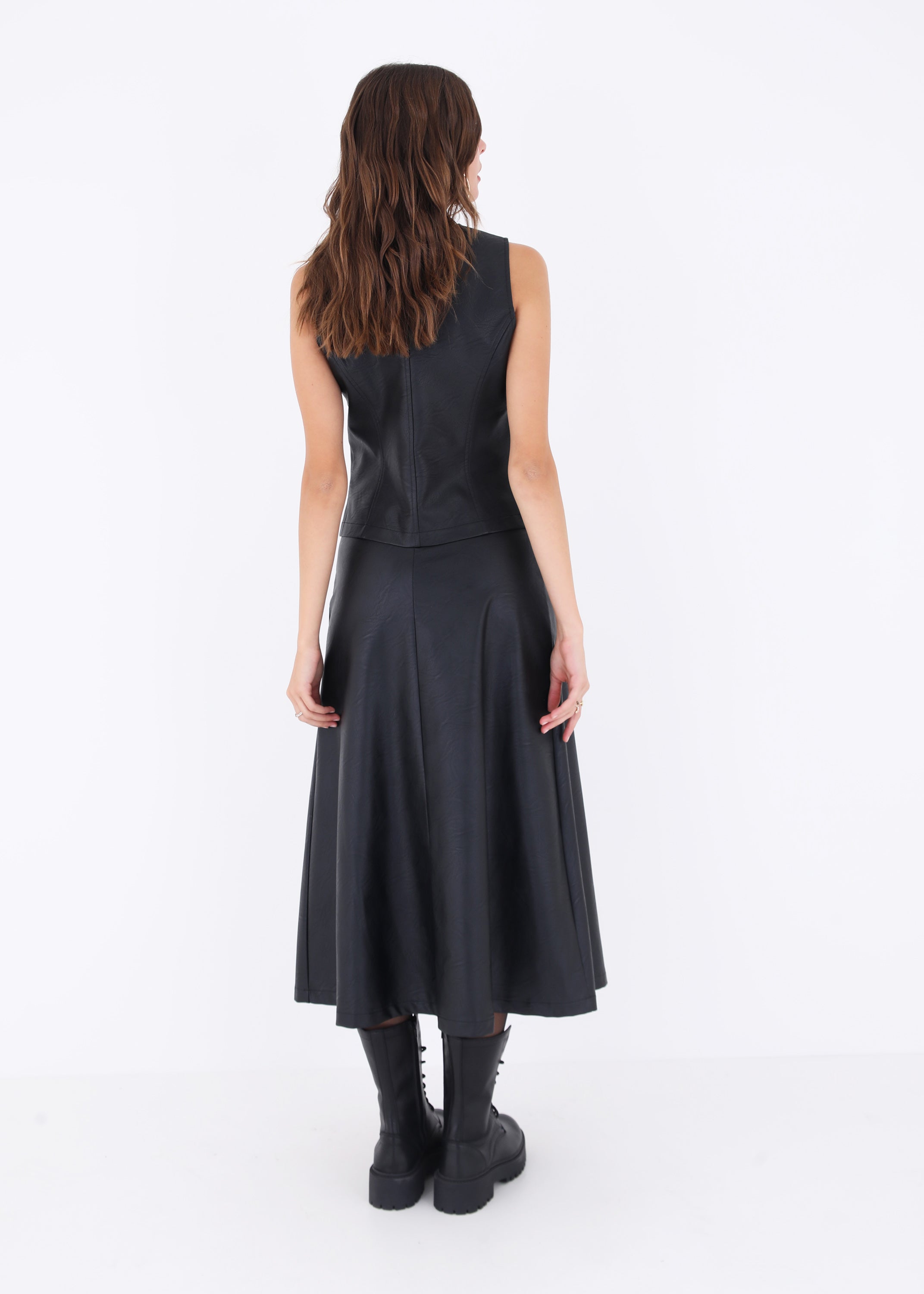 Gilet ad un petto in ecopelle - FW23