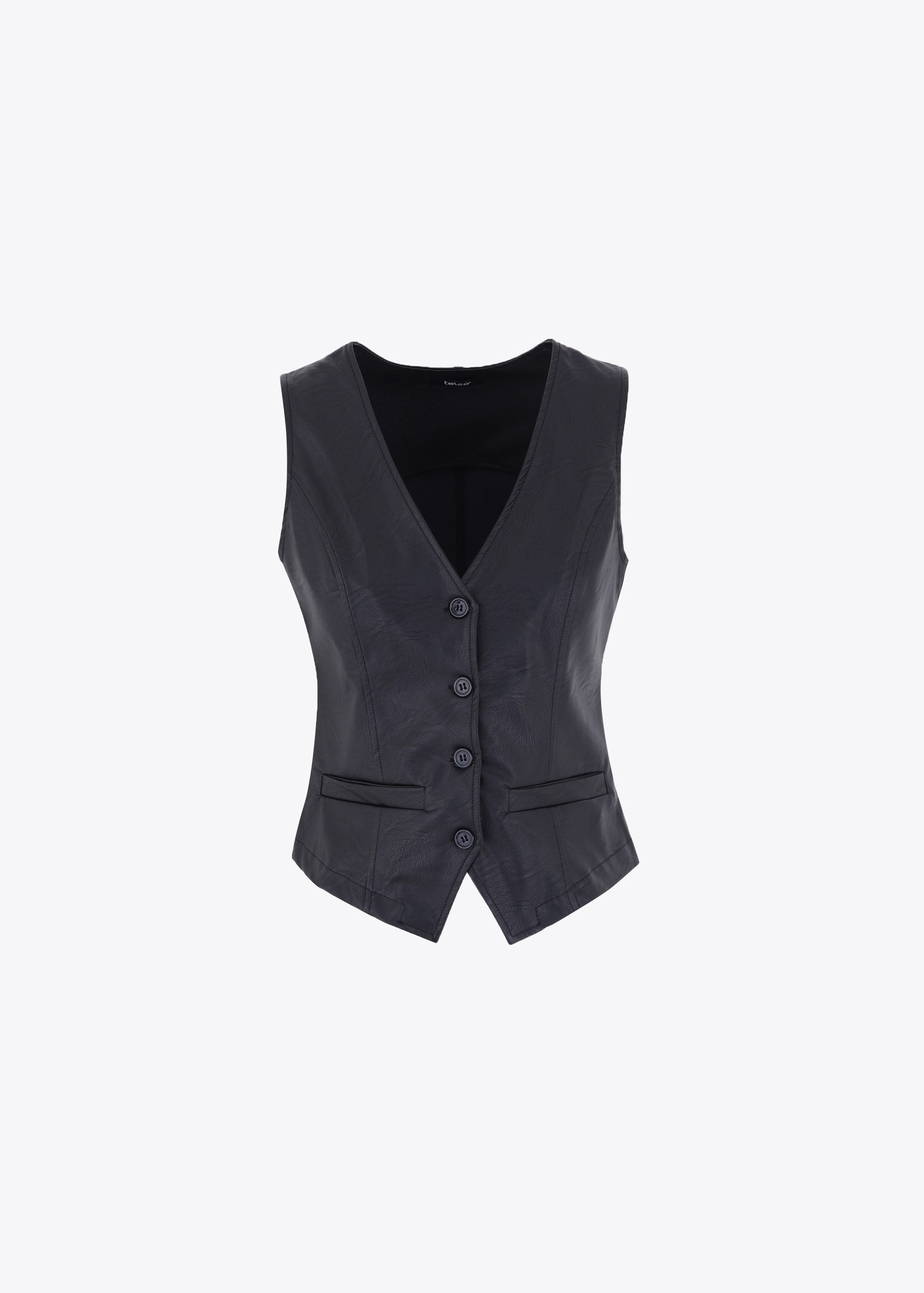 Gilet ad un petto in ecopelle - FW23