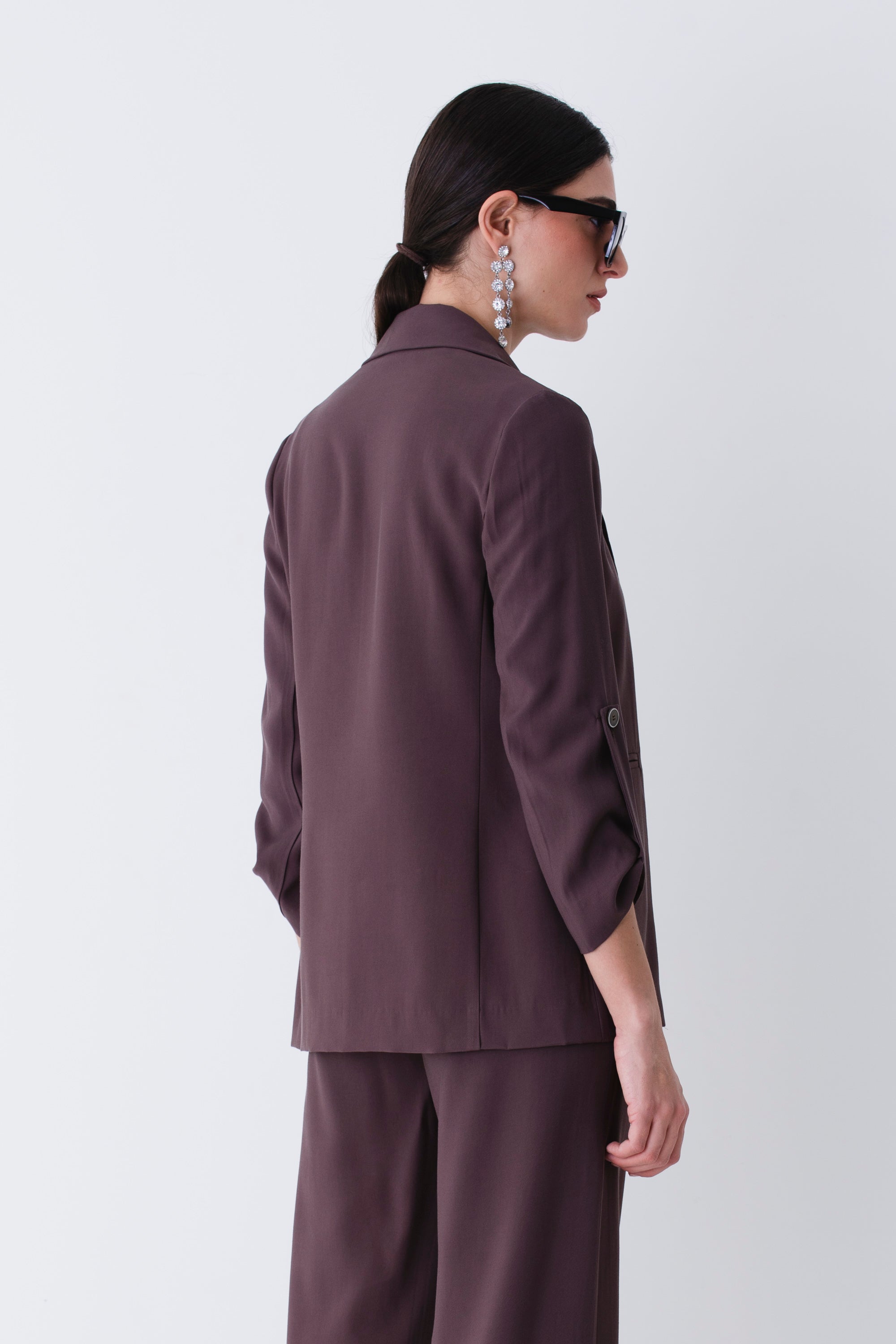Blazer ad un petto in rayon - PE25
