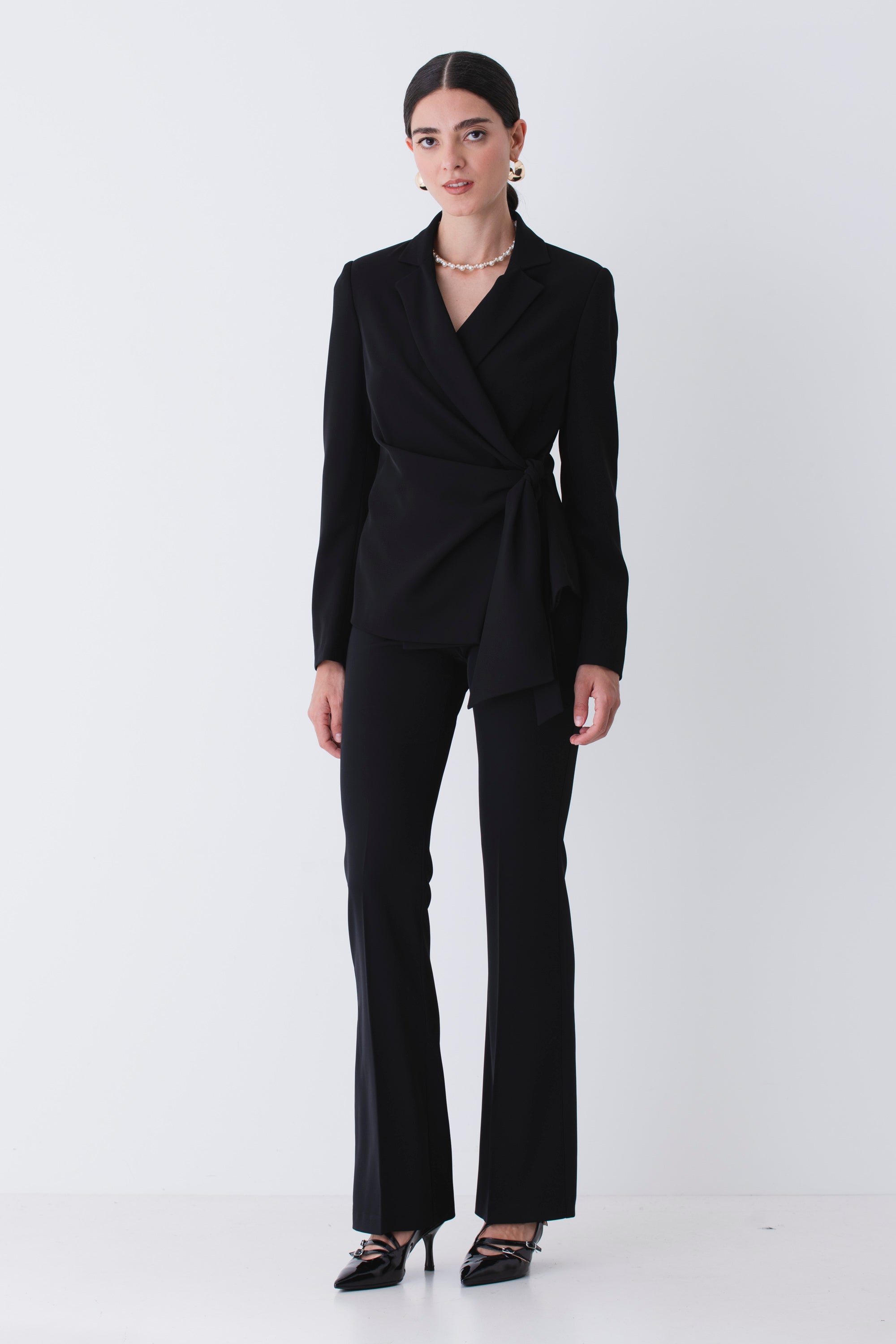 Giacca con fiocco in cady - FW26