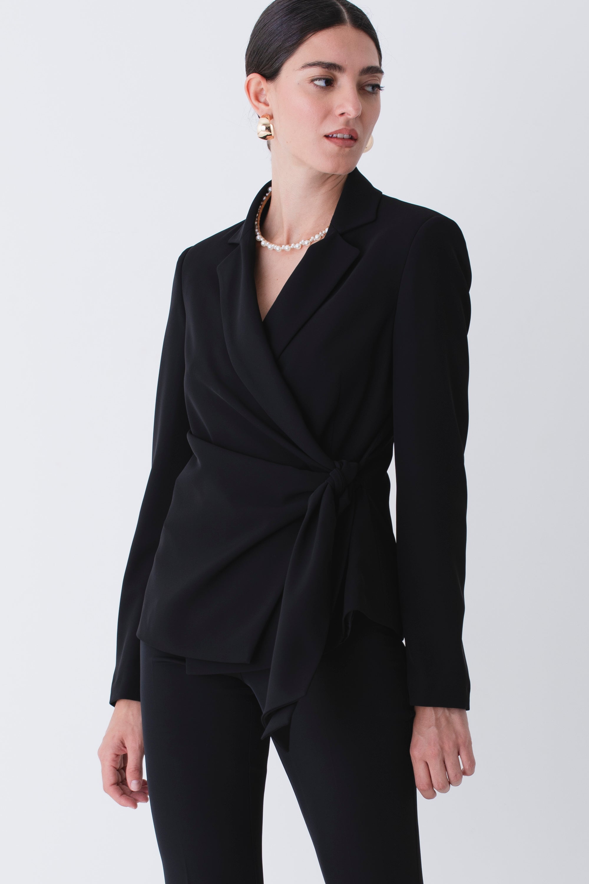 Giacca con fiocco in cady - FW26