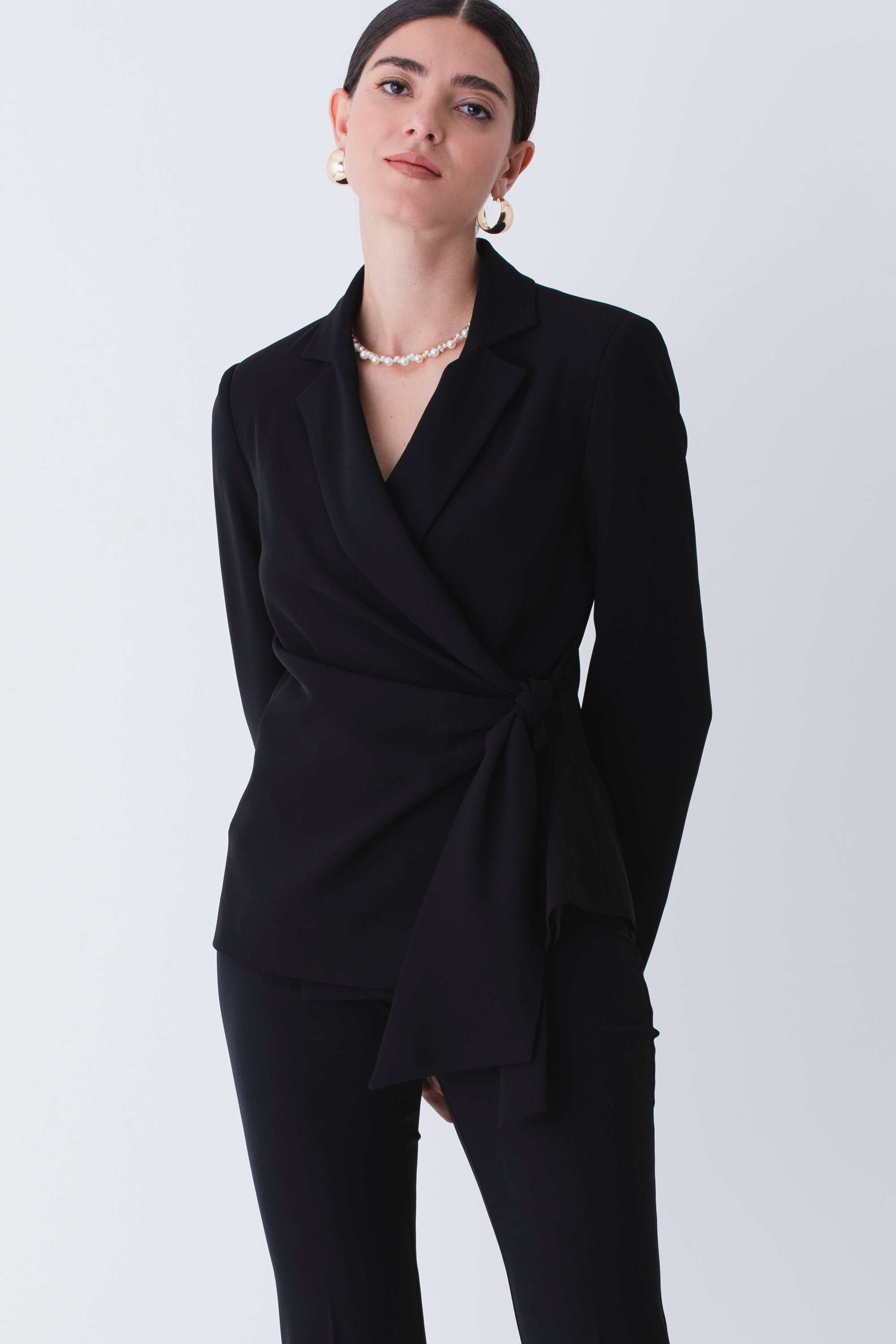 Giacca con fiocco in cady - FW26