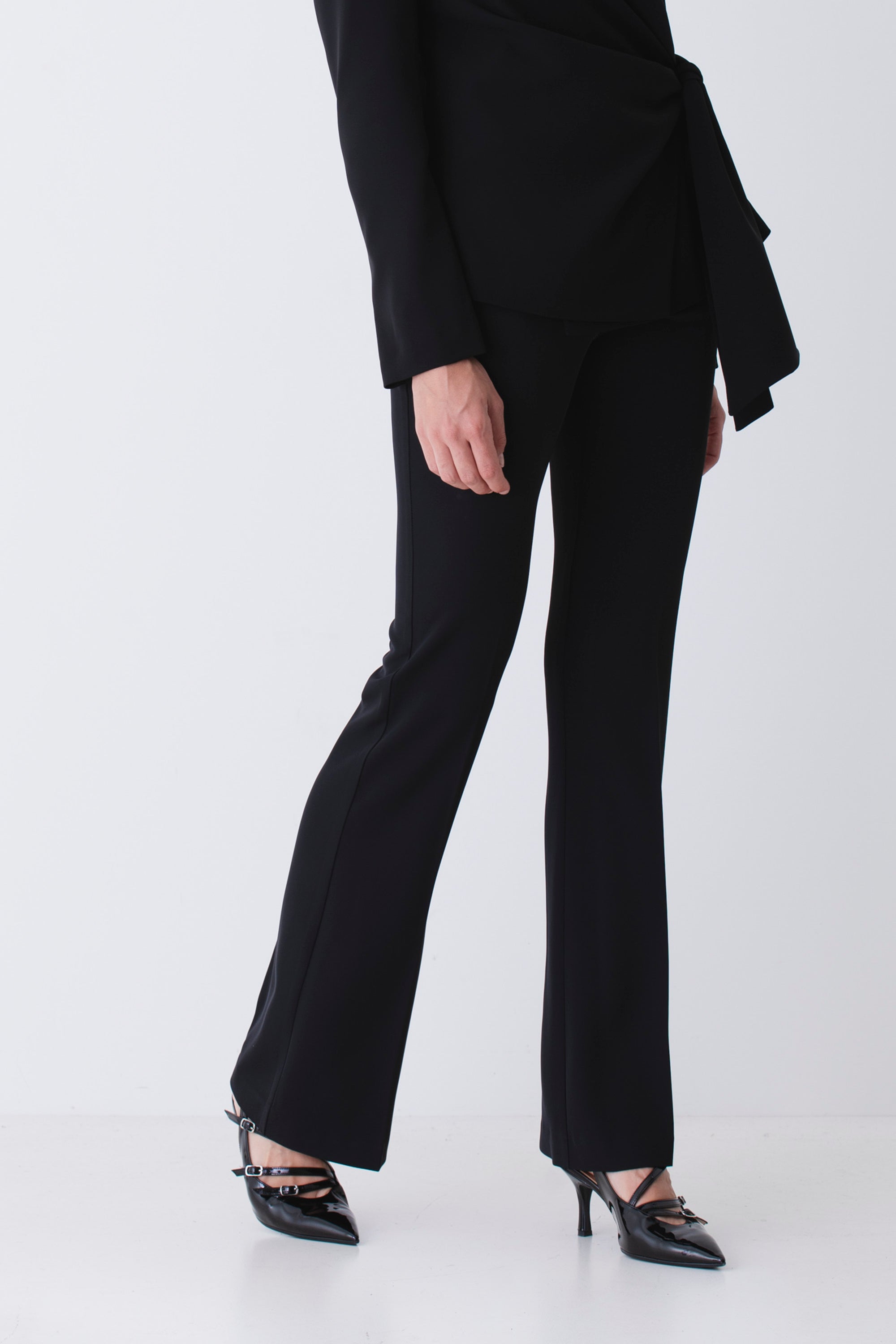 Pantalone a zampa in cady -FW26