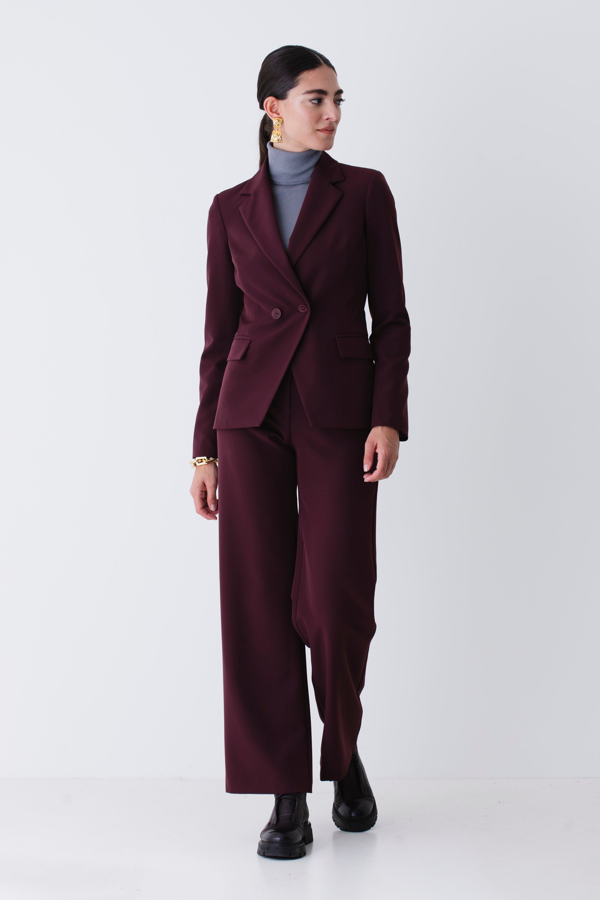 Giacca doppio petto in tecnico elasticizzato - FW26