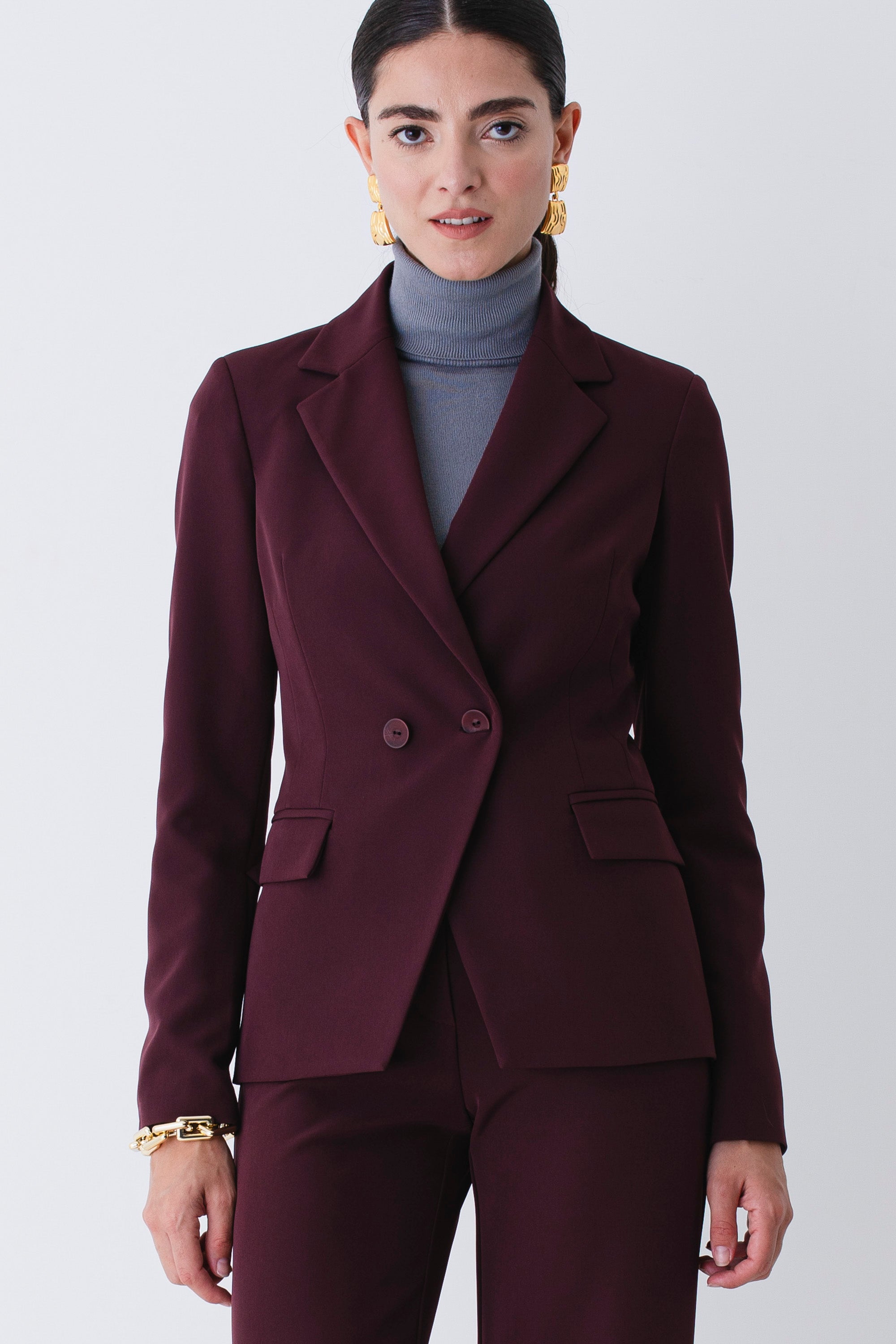 Giacca doppio petto in tecnico elasticizzato - FW26