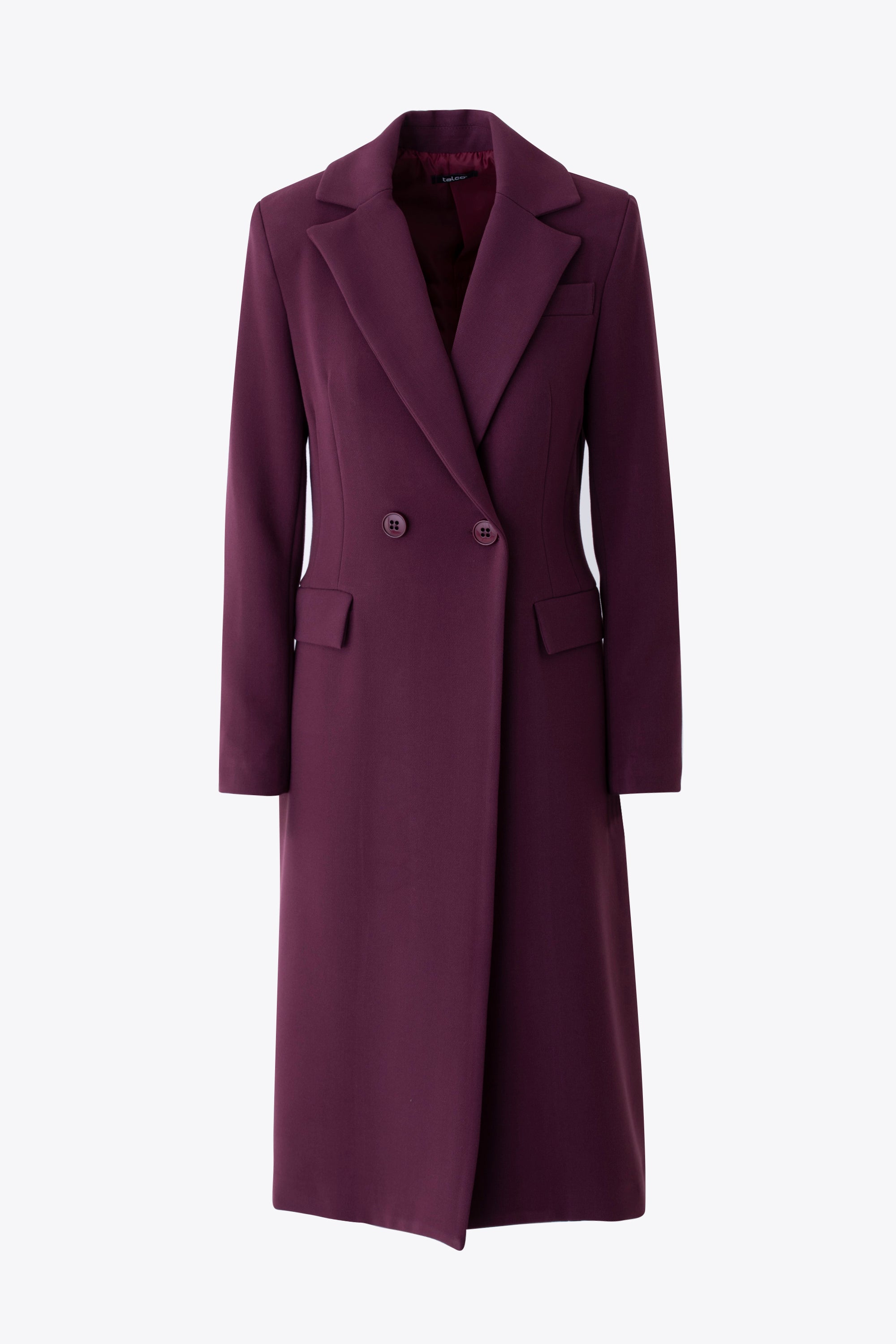 Cappotto lungo doppio petto in triplo crepe - FW26
