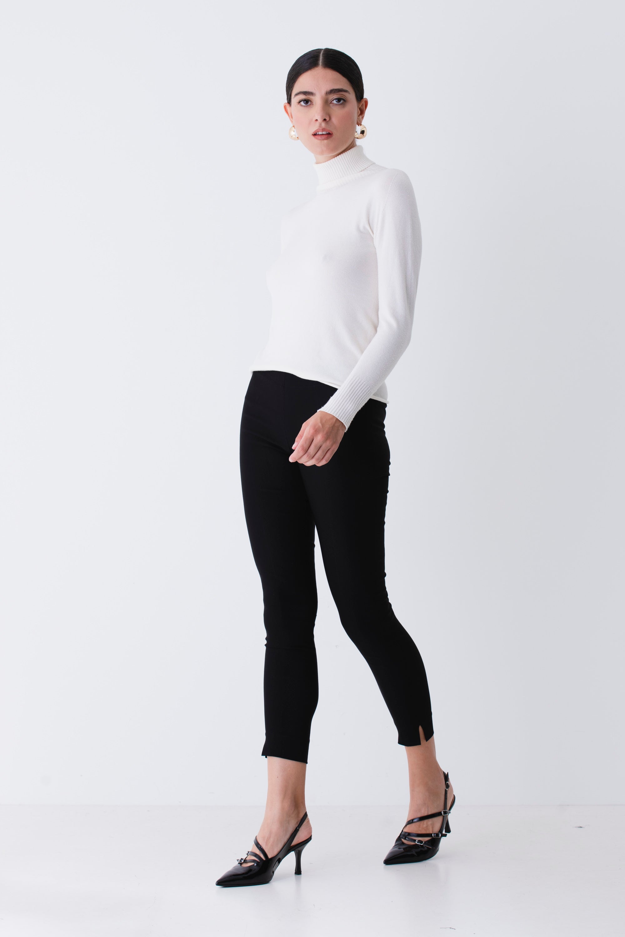 Pantaloni slim in bengalina stretch - FW26