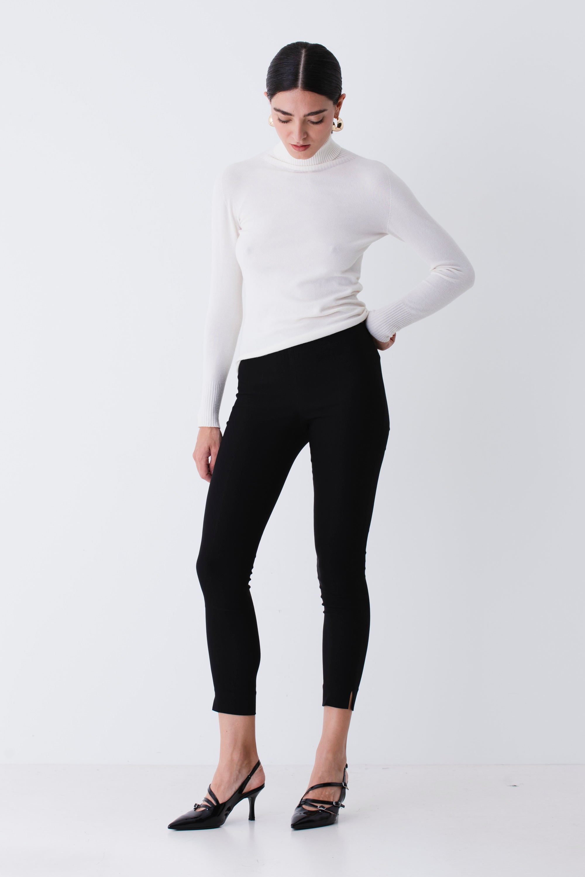 Pantaloni slim in bengalina stretch - FW26
