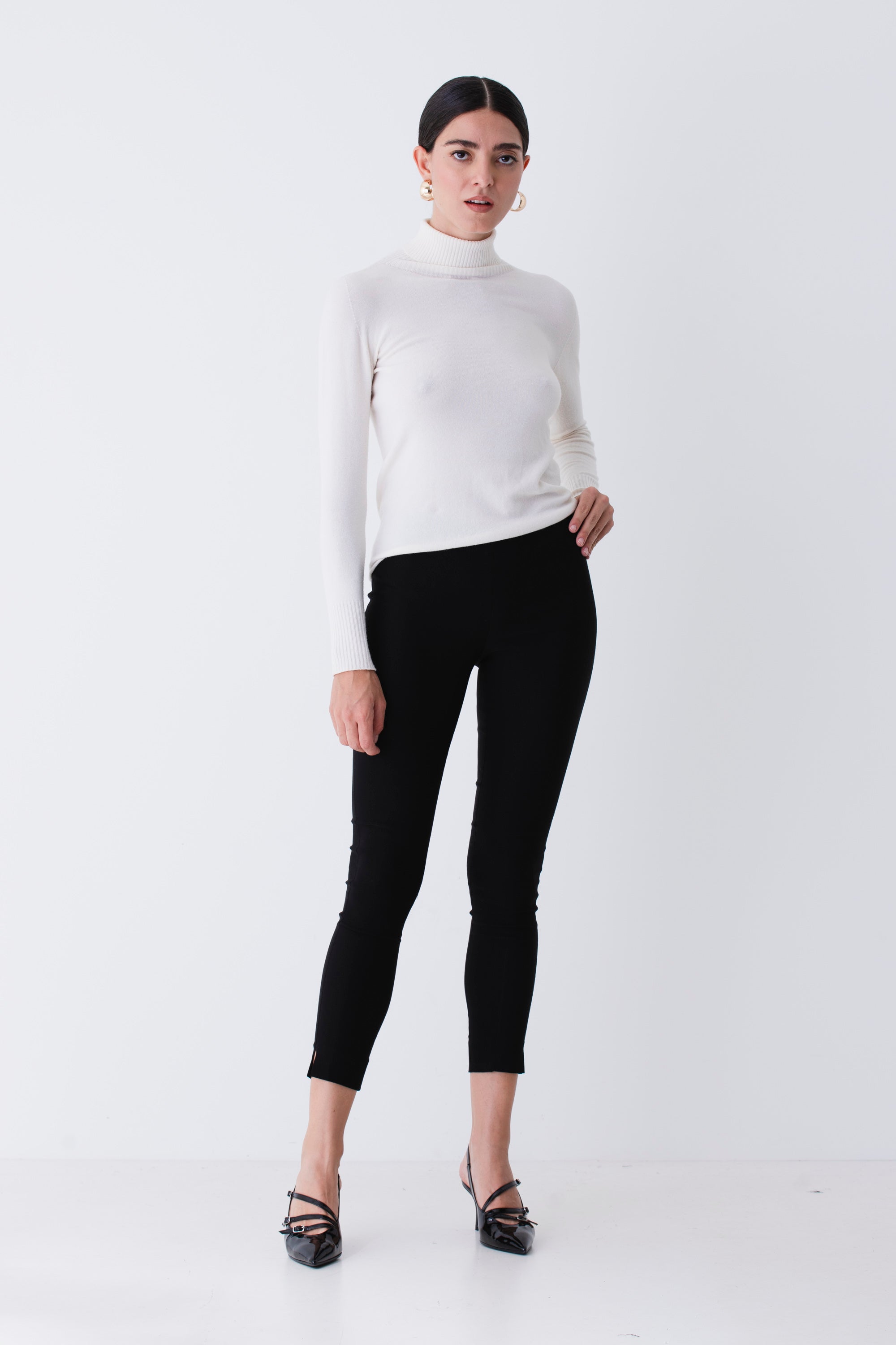 Pantaloni slim in bengalina stretch - FW26