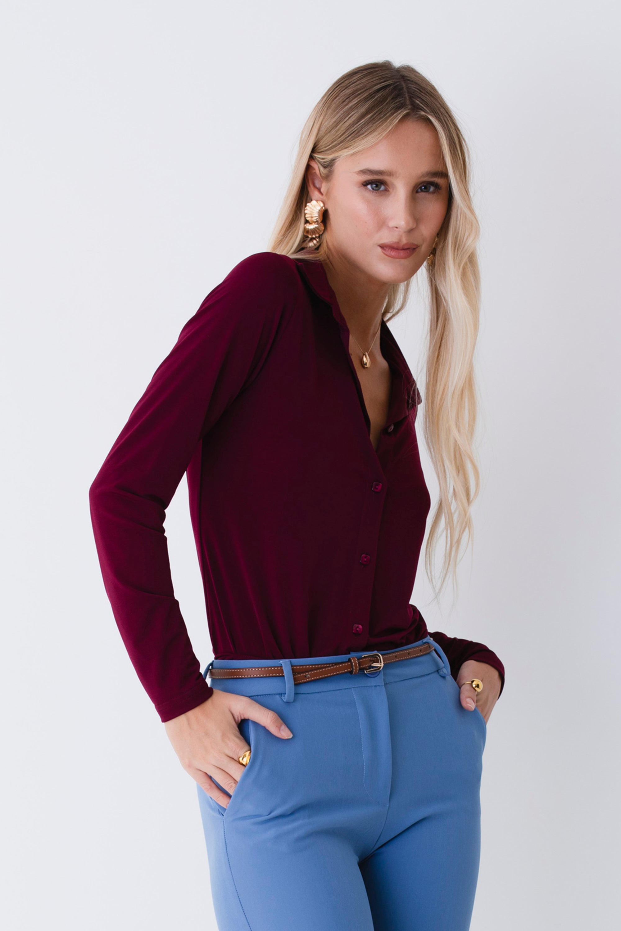 Camicia in jersey elasticizzato - FW26