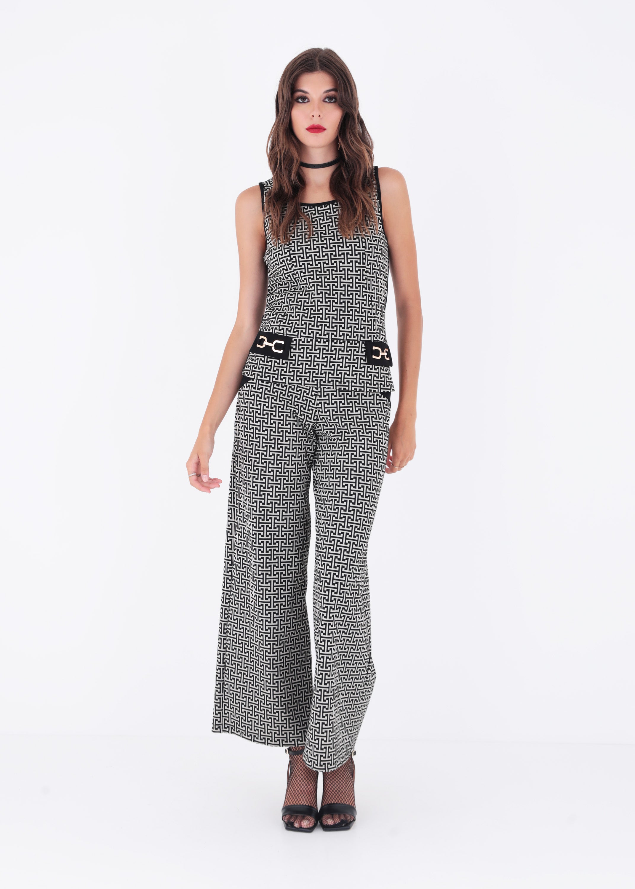 Top in jacquard geometrico - FW23