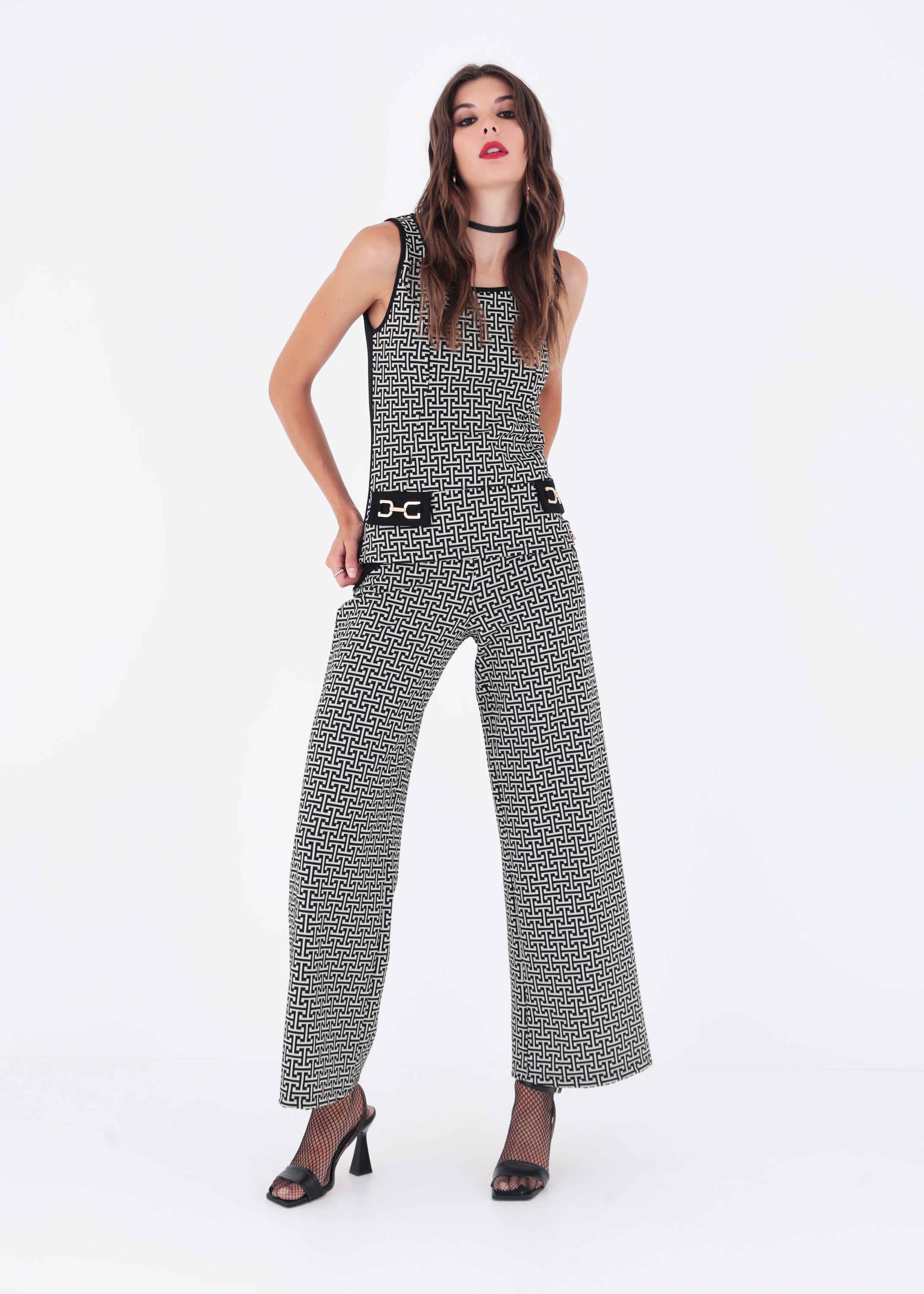 Top in jacquard geometrico - FW23