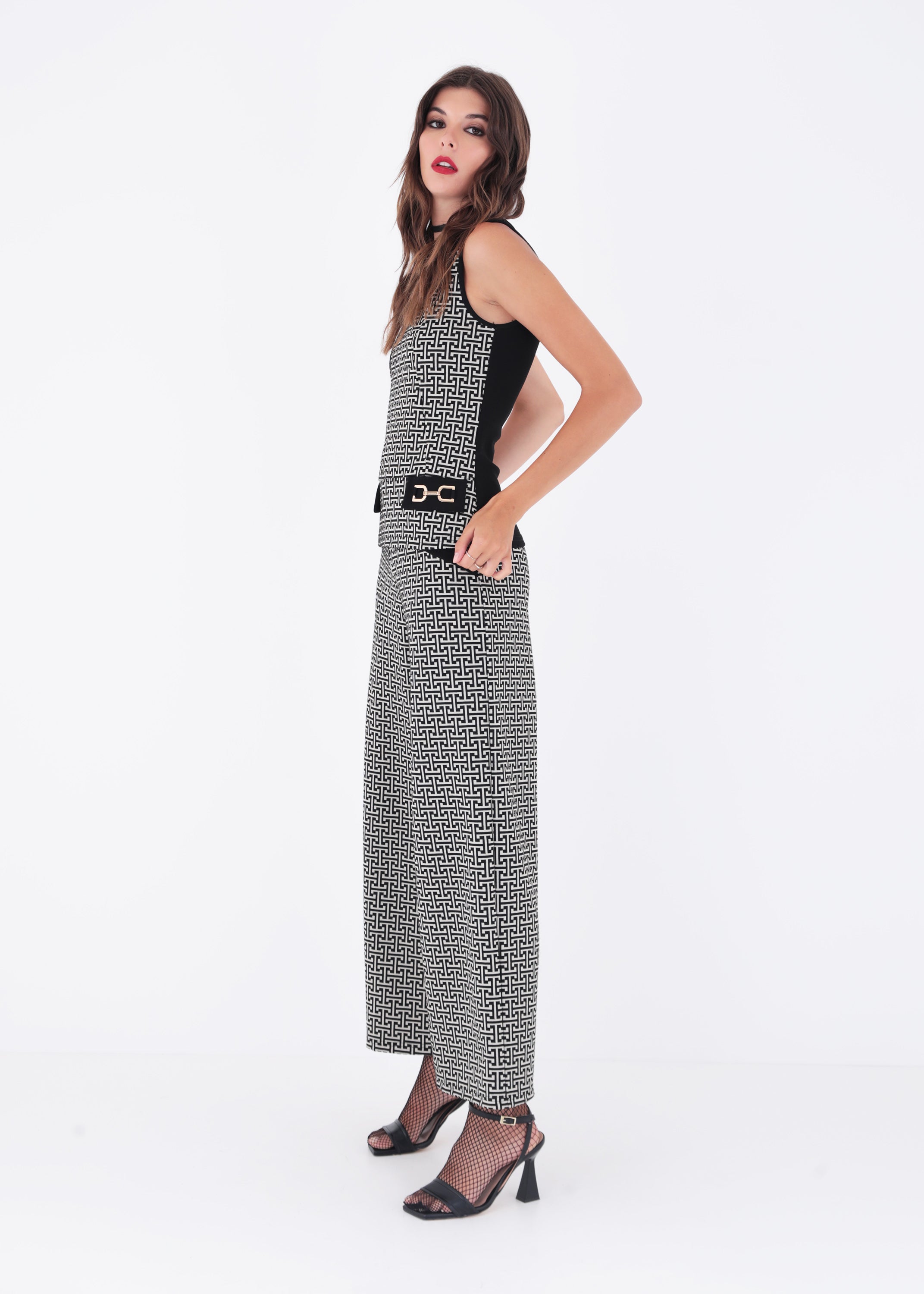 Top in jacquard geometrico - FW23
