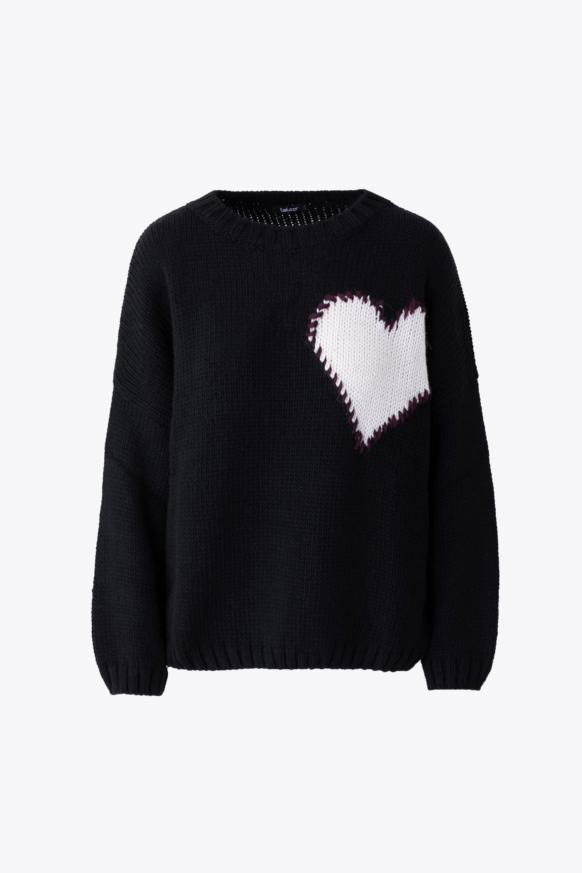 Pullover in misto lana con cuore - FW26