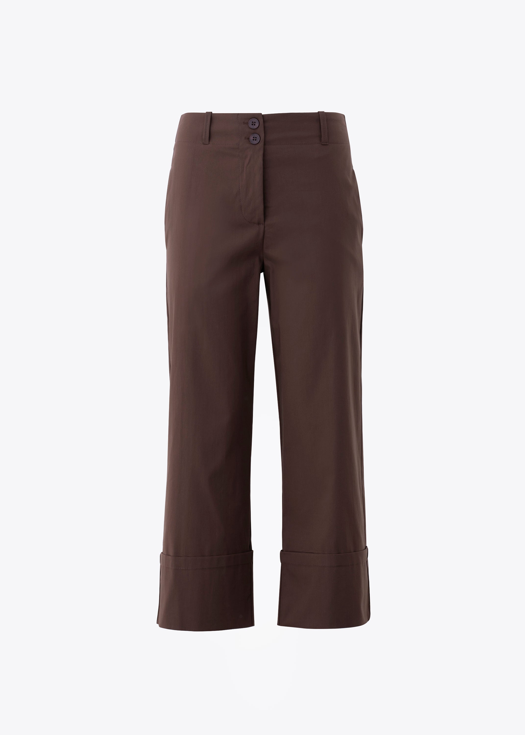Pantalone gaucho con risvolto in cotone elasticizzato - PE25