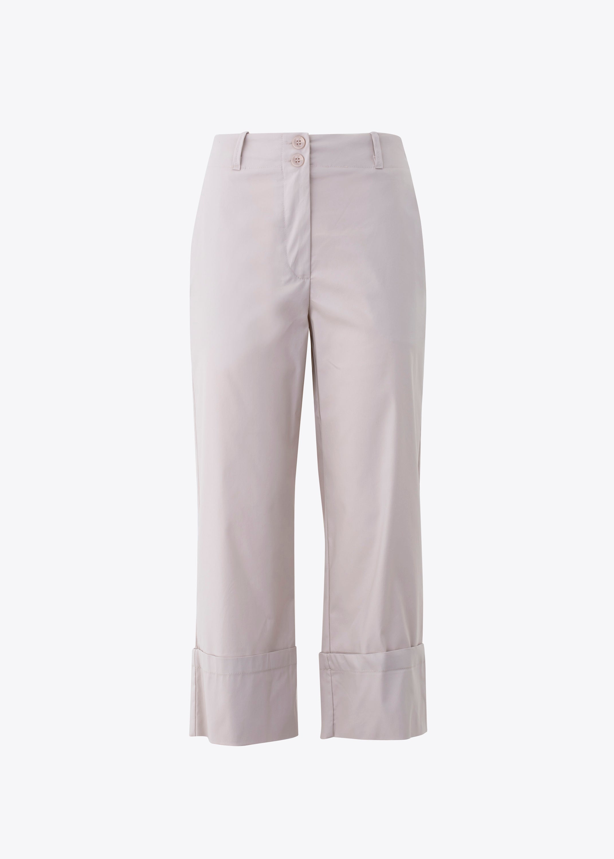 Pantalone gaucho con risvolto in cotone elasticizzato - PE25