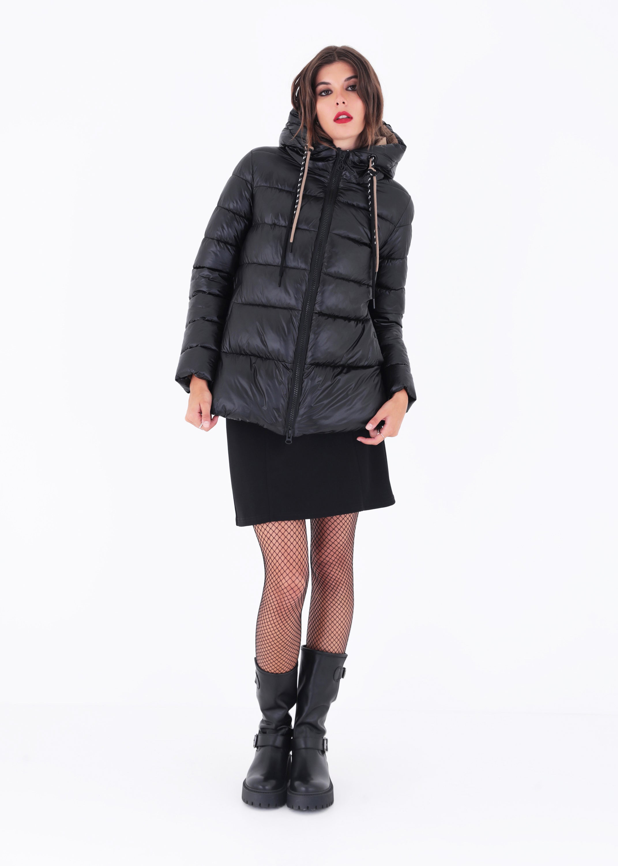 Piumino corto effetto lucido - FW23