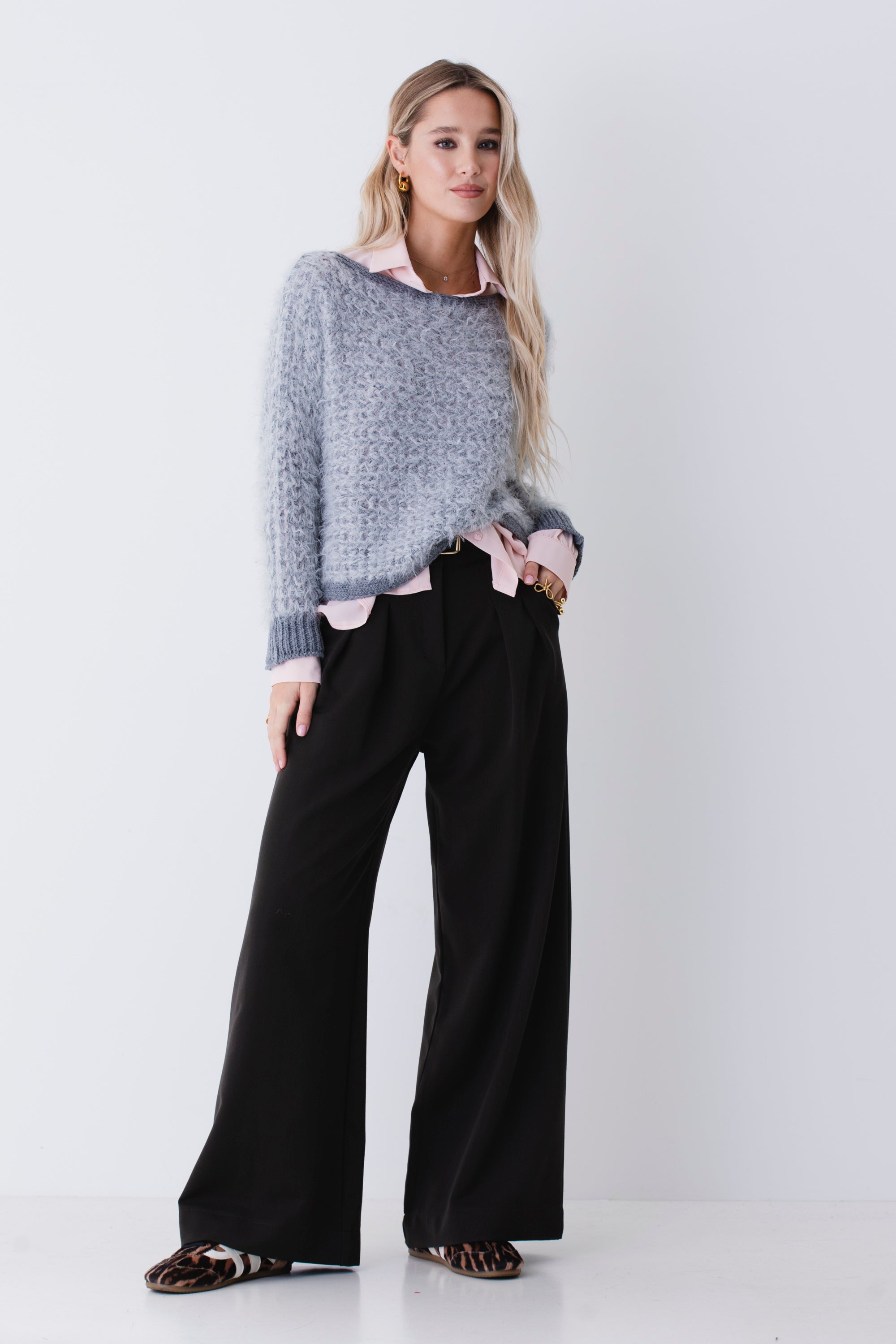 Pullover in maglia effetto pelliccia - FW26