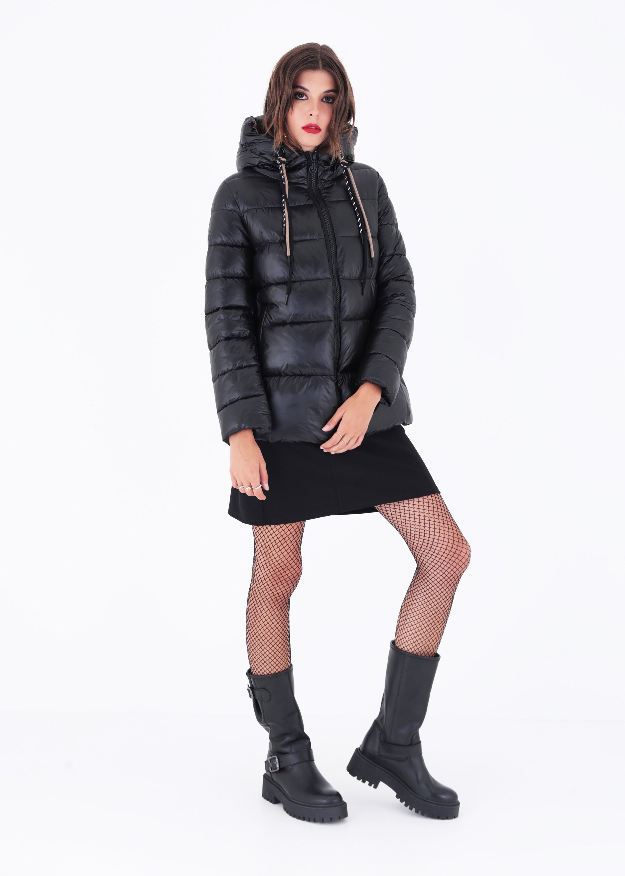 Piumino corto effetto lucido - FW23