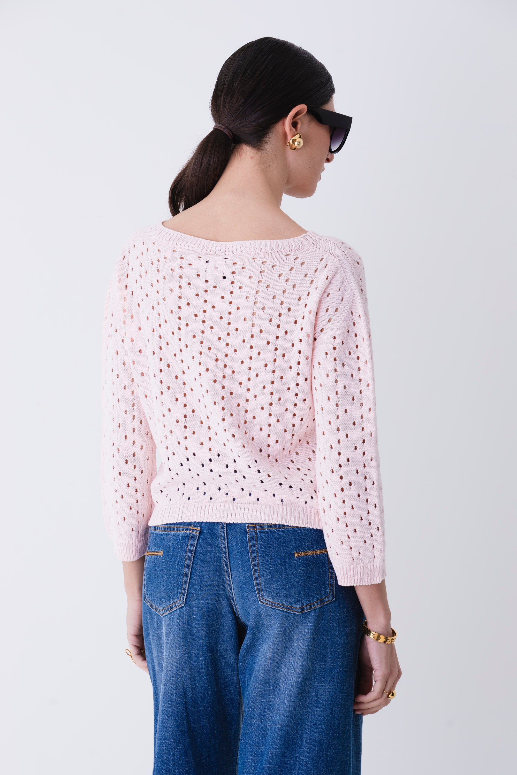 Pullover traforato in cotone - PE25