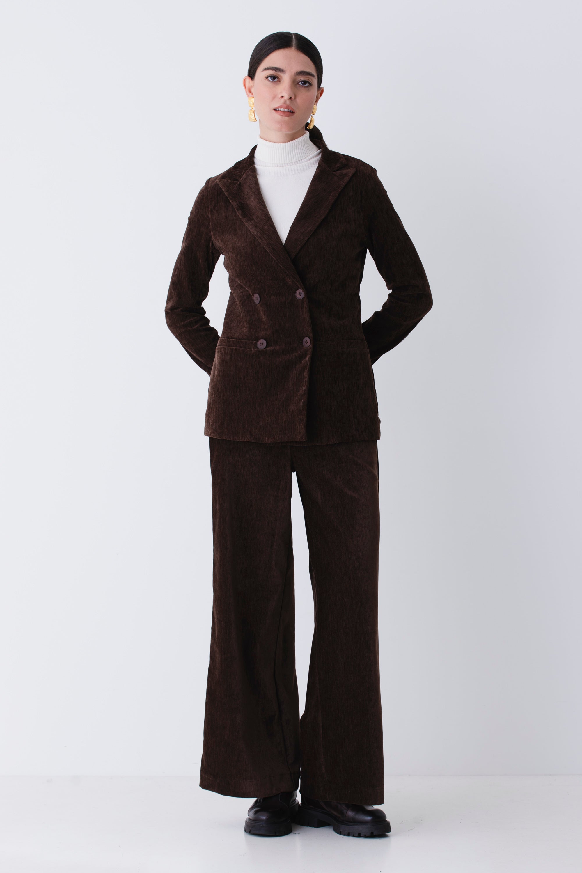 Blazer doppio petto in ciniglia - FW26
