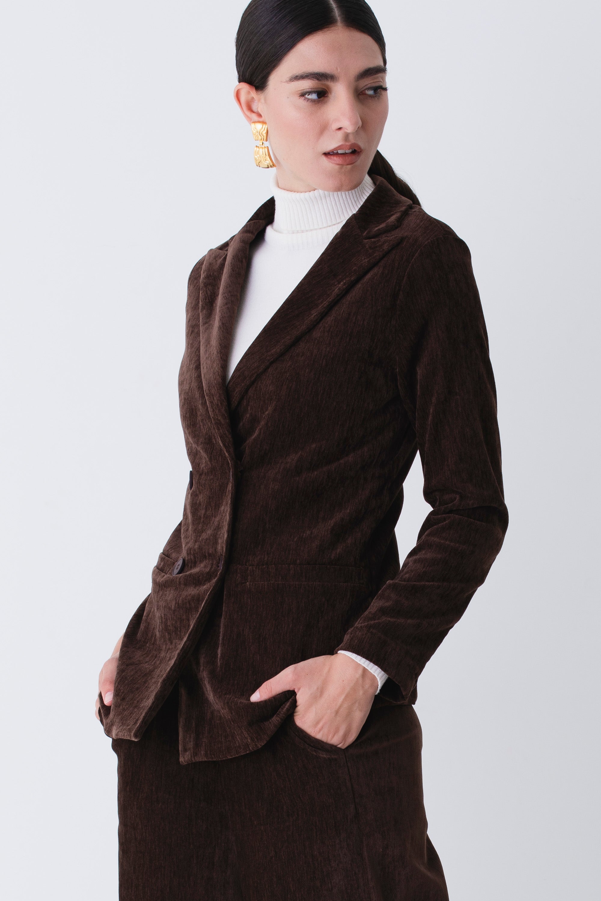 Blazer doppio petto in ciniglia - FW26